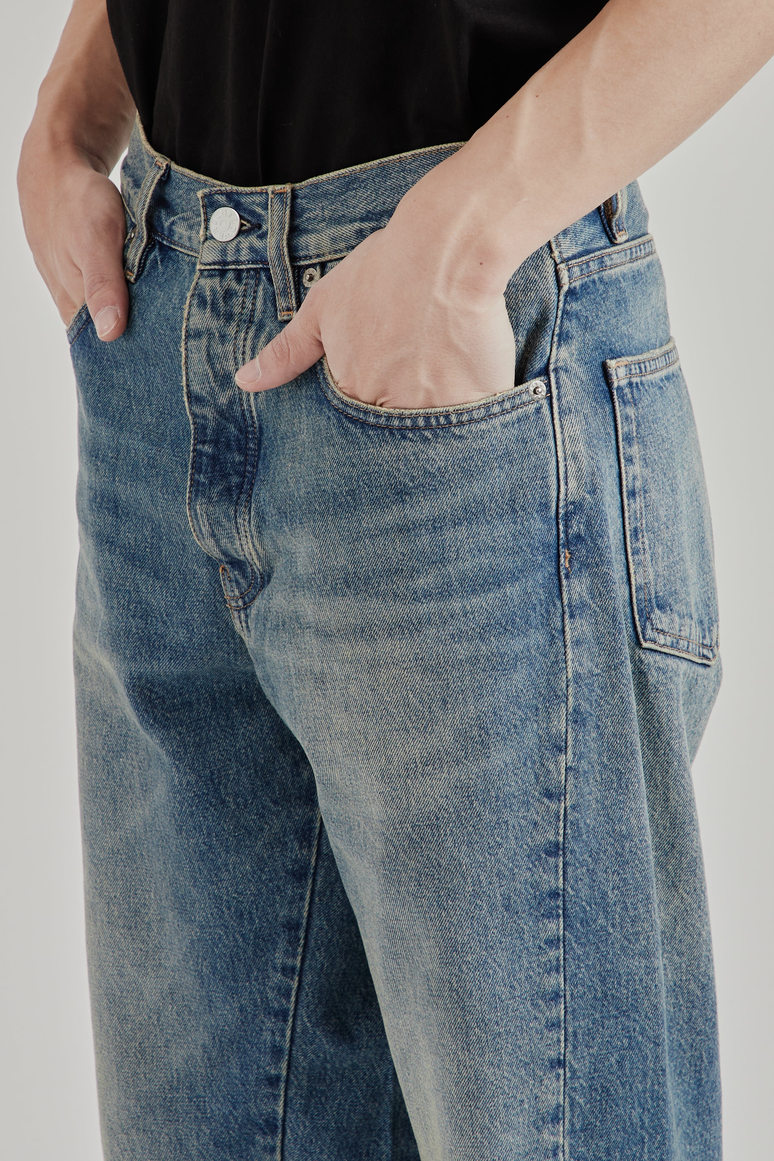 Sunflower Wide Twist Denim - Dark Blue Vintage | Wallace