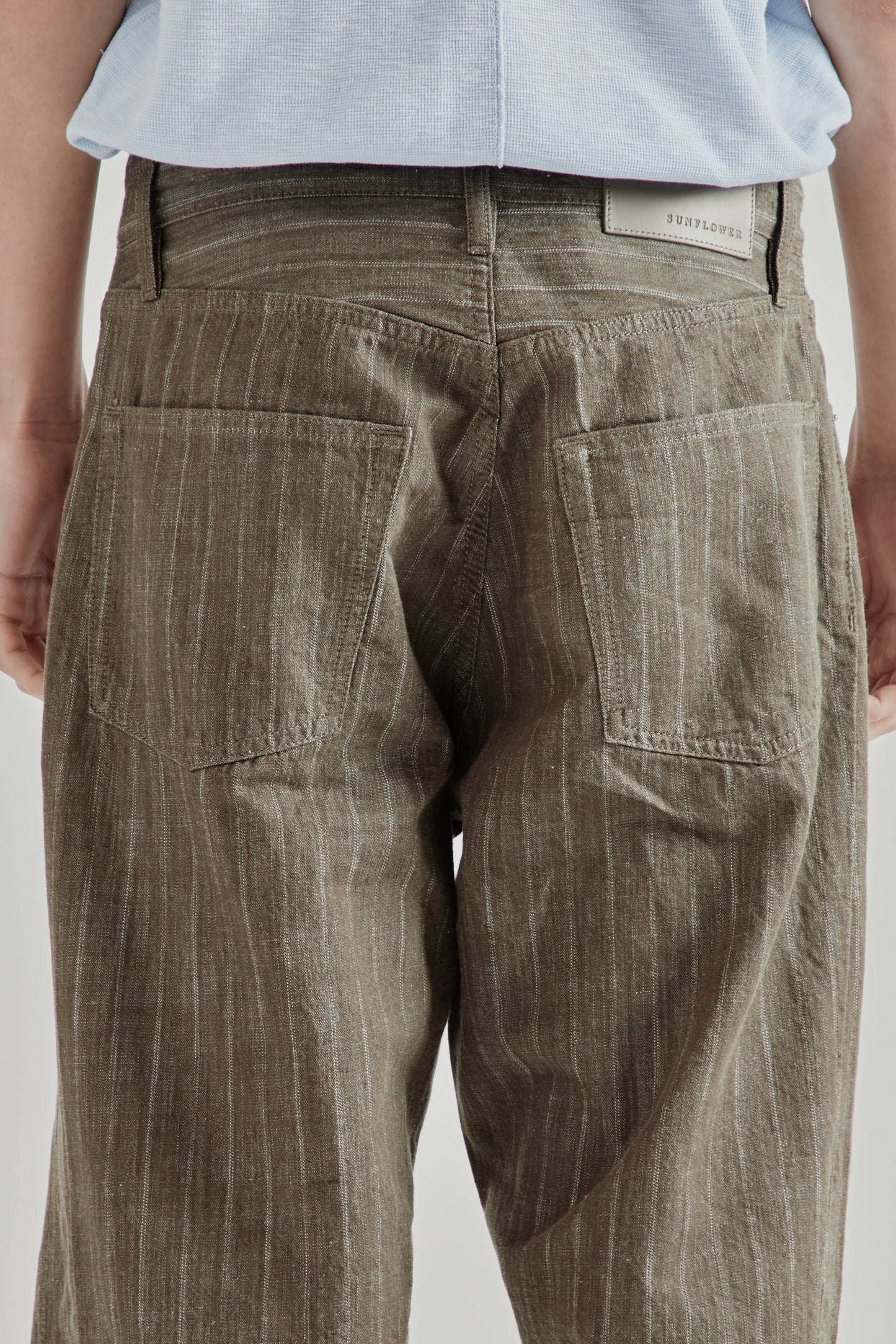 Sunflower SS26 Wide Twist Jeans Stripe Khaki1499