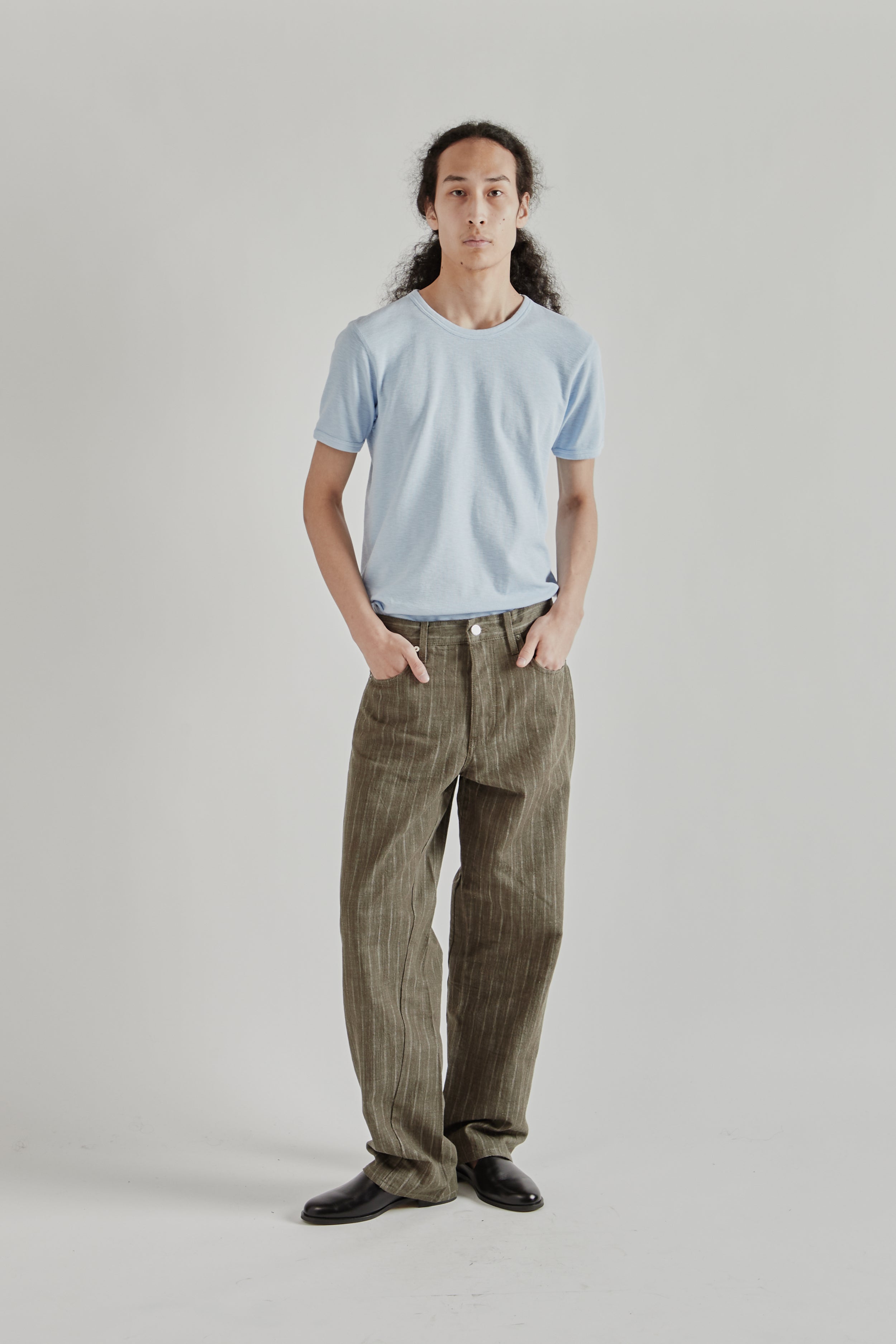 Sunflower Wide Twist Denim - Stripe Khaki | Wallace Mercantile Shop