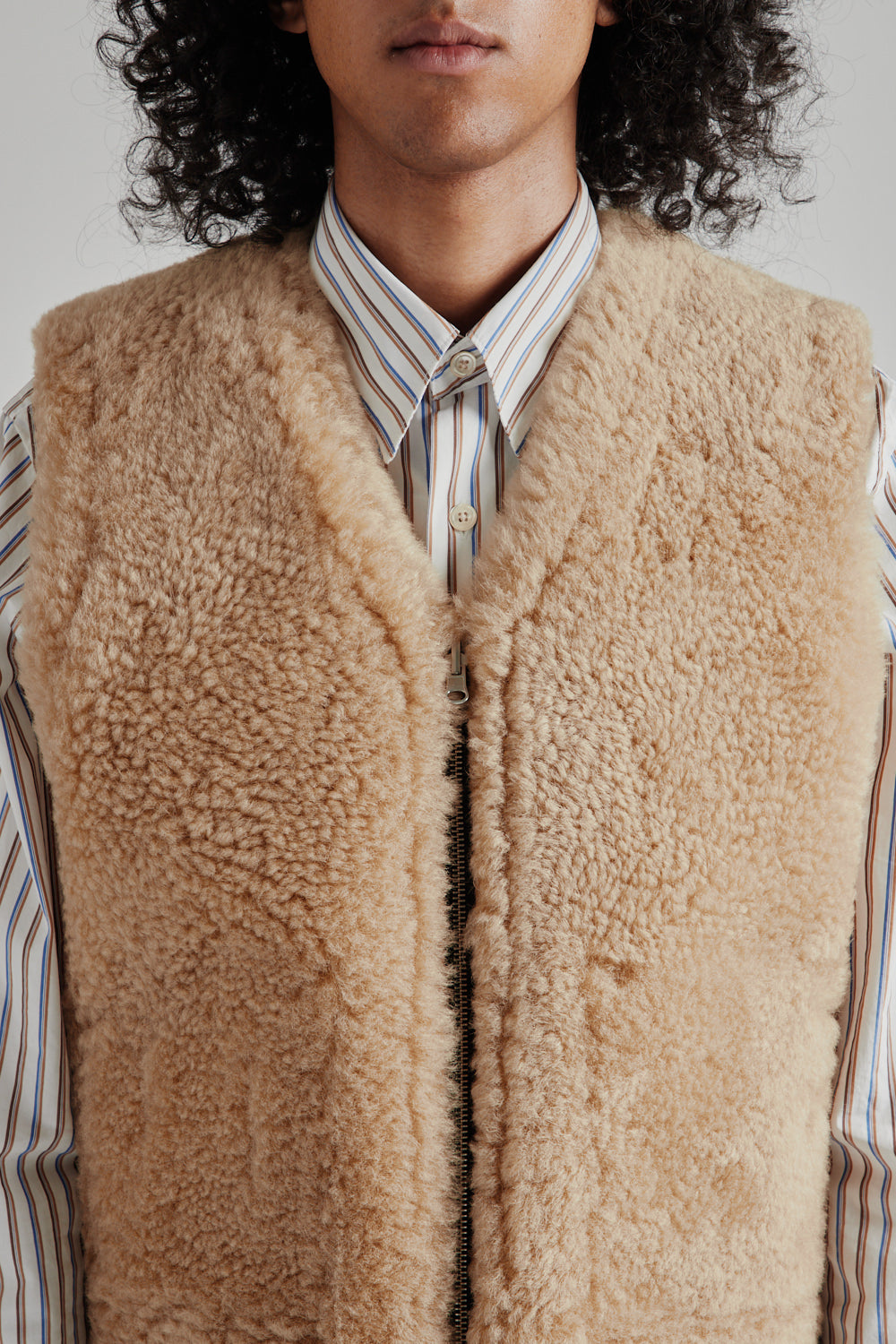 Sunflower Shearing Vest in Beige
