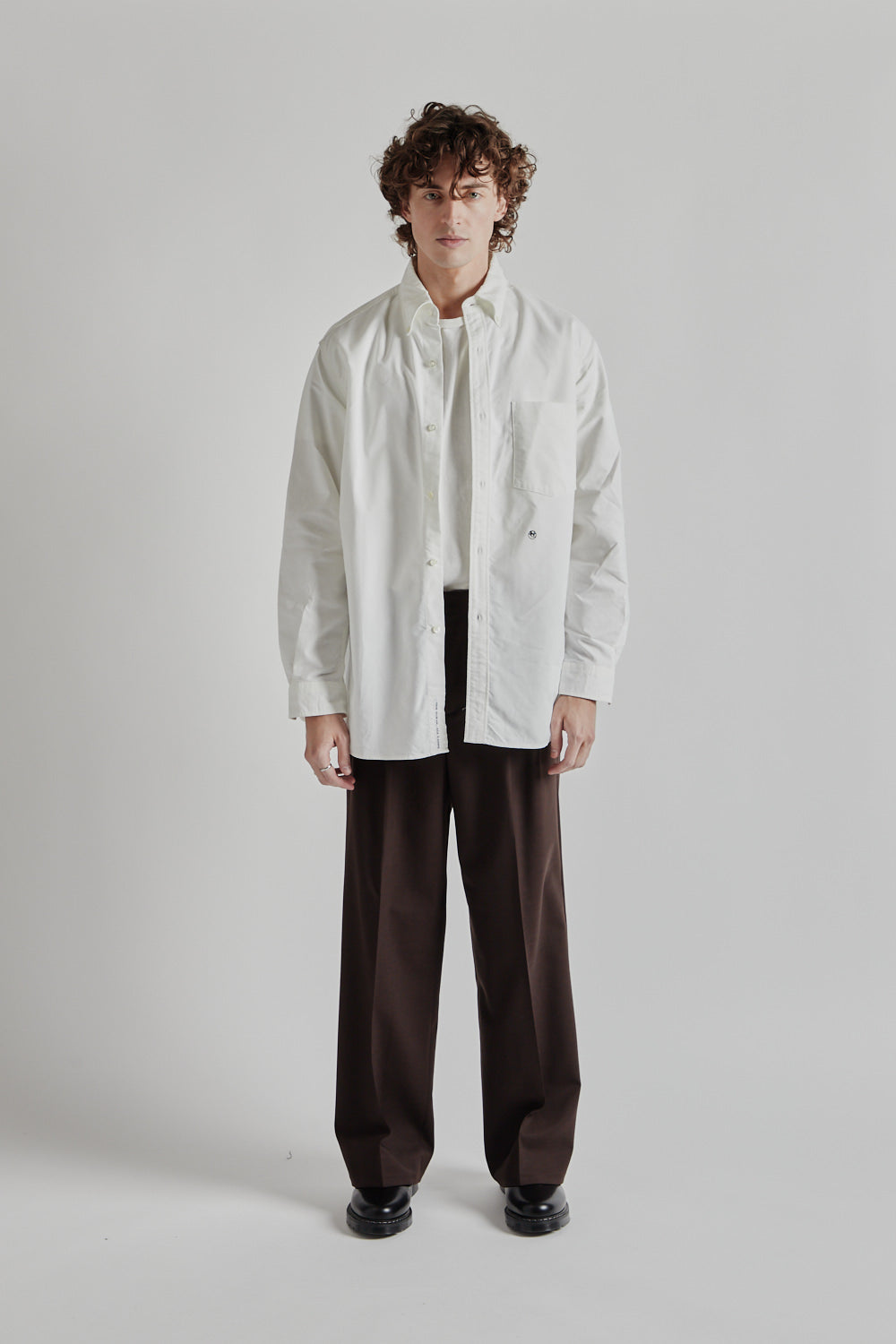 Sunflower Wide Pleated Trouser - Brown