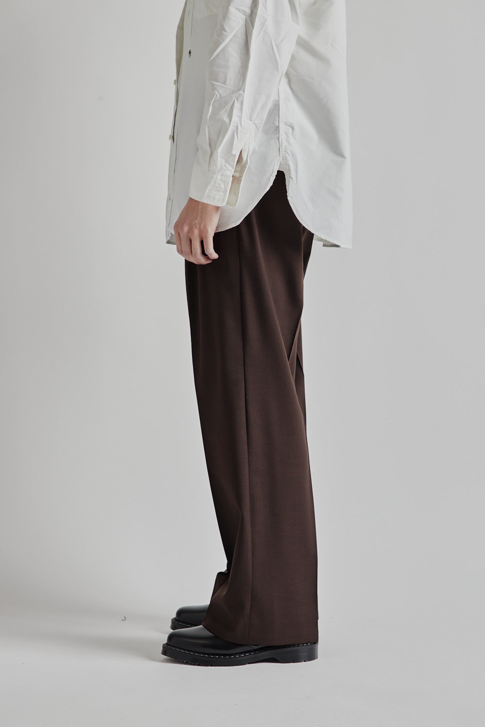 Sunflower Wide Pleated Trouser - Brown