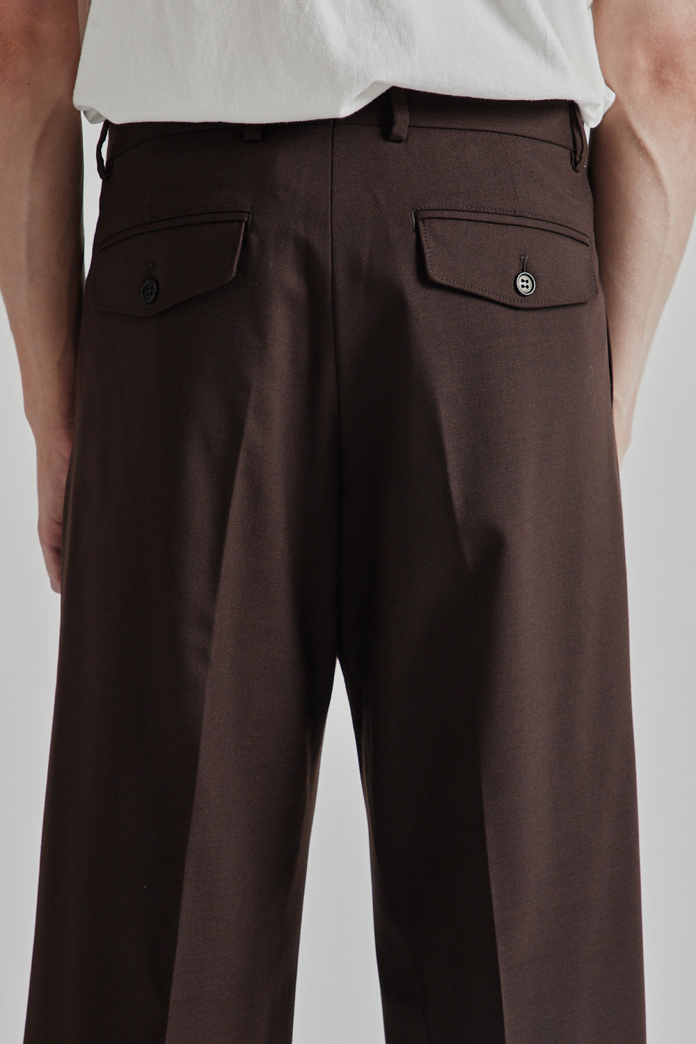 Sunflower Wide Pleated Trouser - Brown