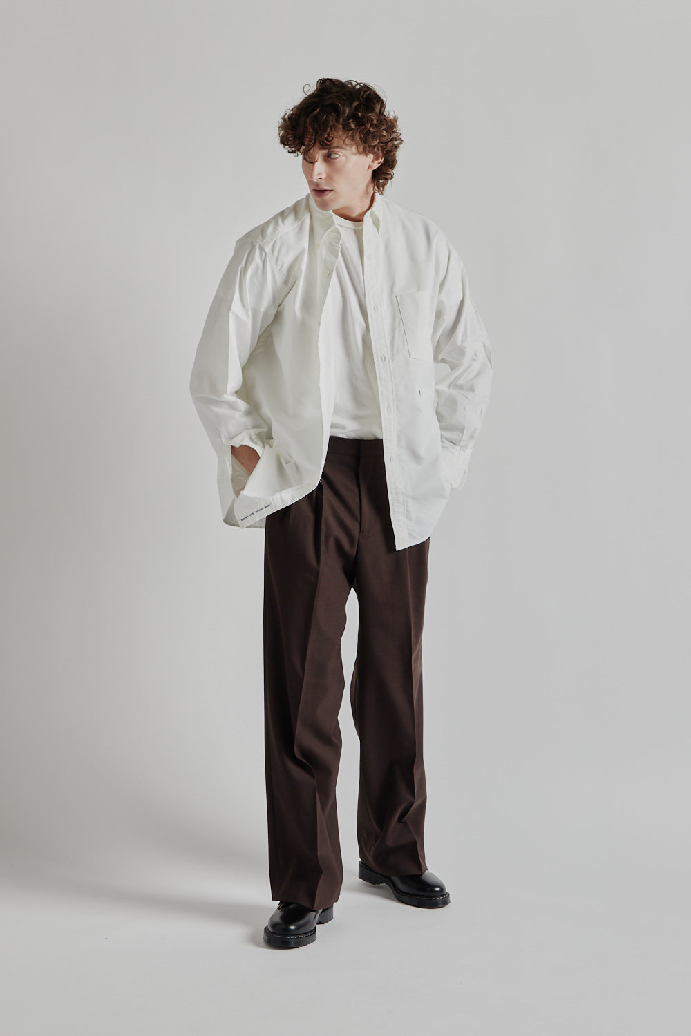 Sunflower Wide Pleated Trouser - Brown | Wallace Mercantile Shop