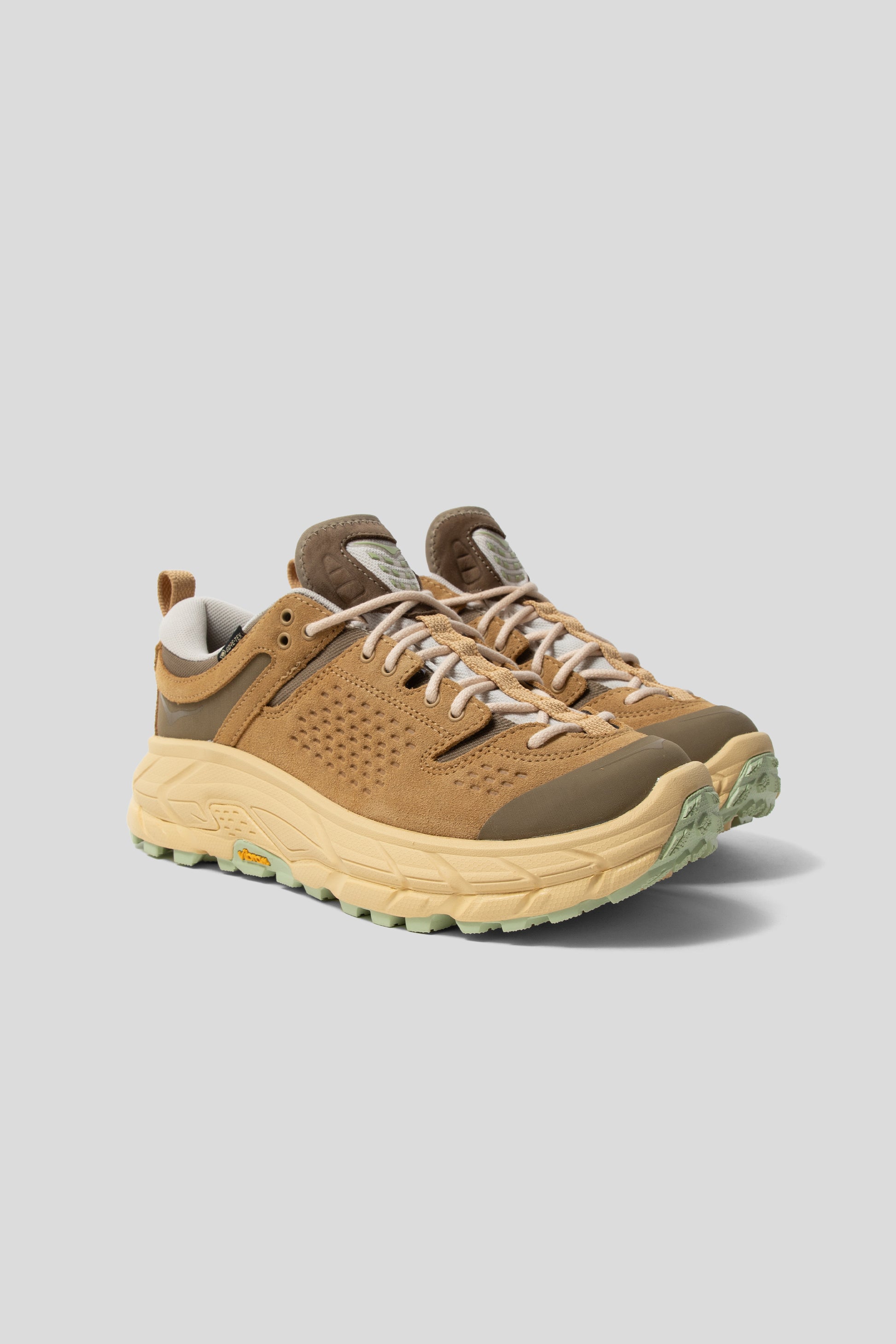 Hoka's Tor Ultra Lo sneakers in the Wheat/Mushroom Colourway.