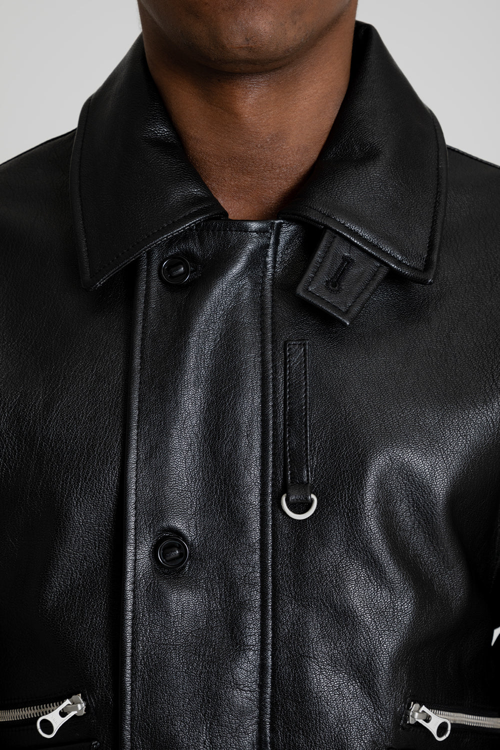 Uniform Bridge MK-3 Leather Jacket Black Detail 01