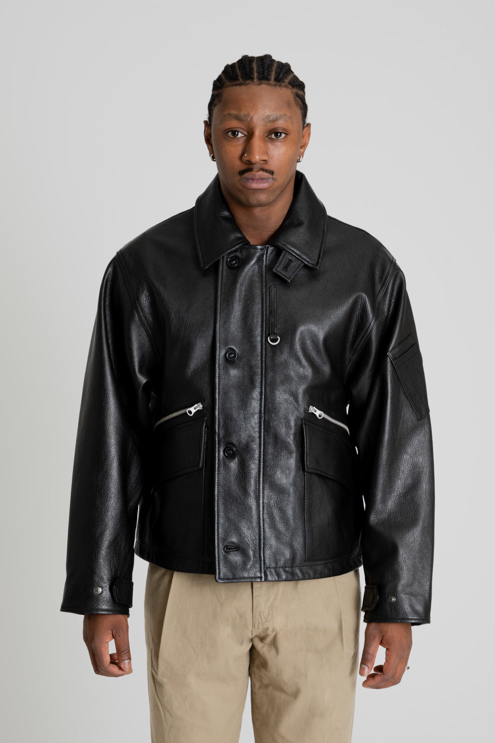 Uniform Bridge MK-3 Leather Jacket Black Focus