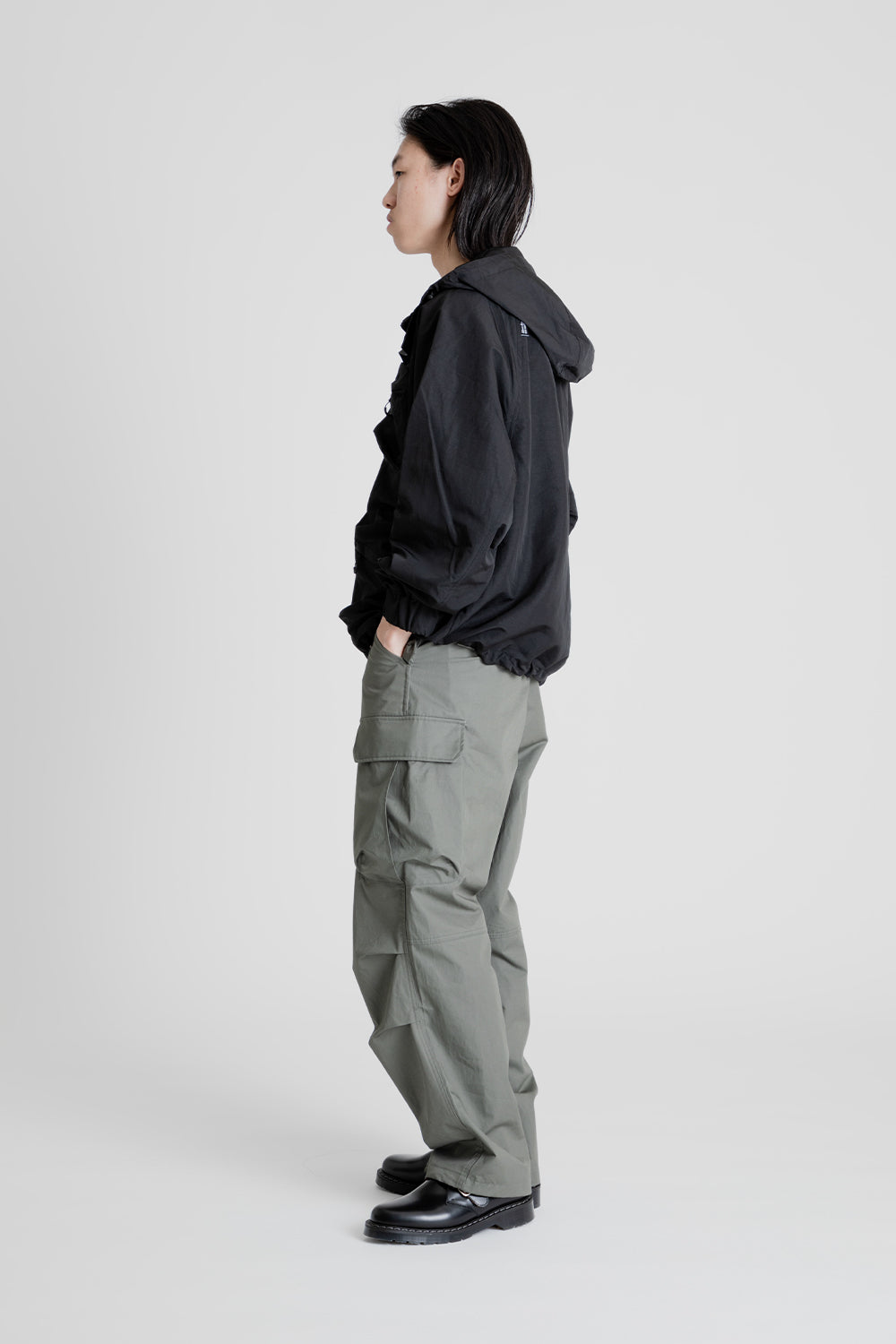 Uniform Bridge Utility Hood Jacket in Black