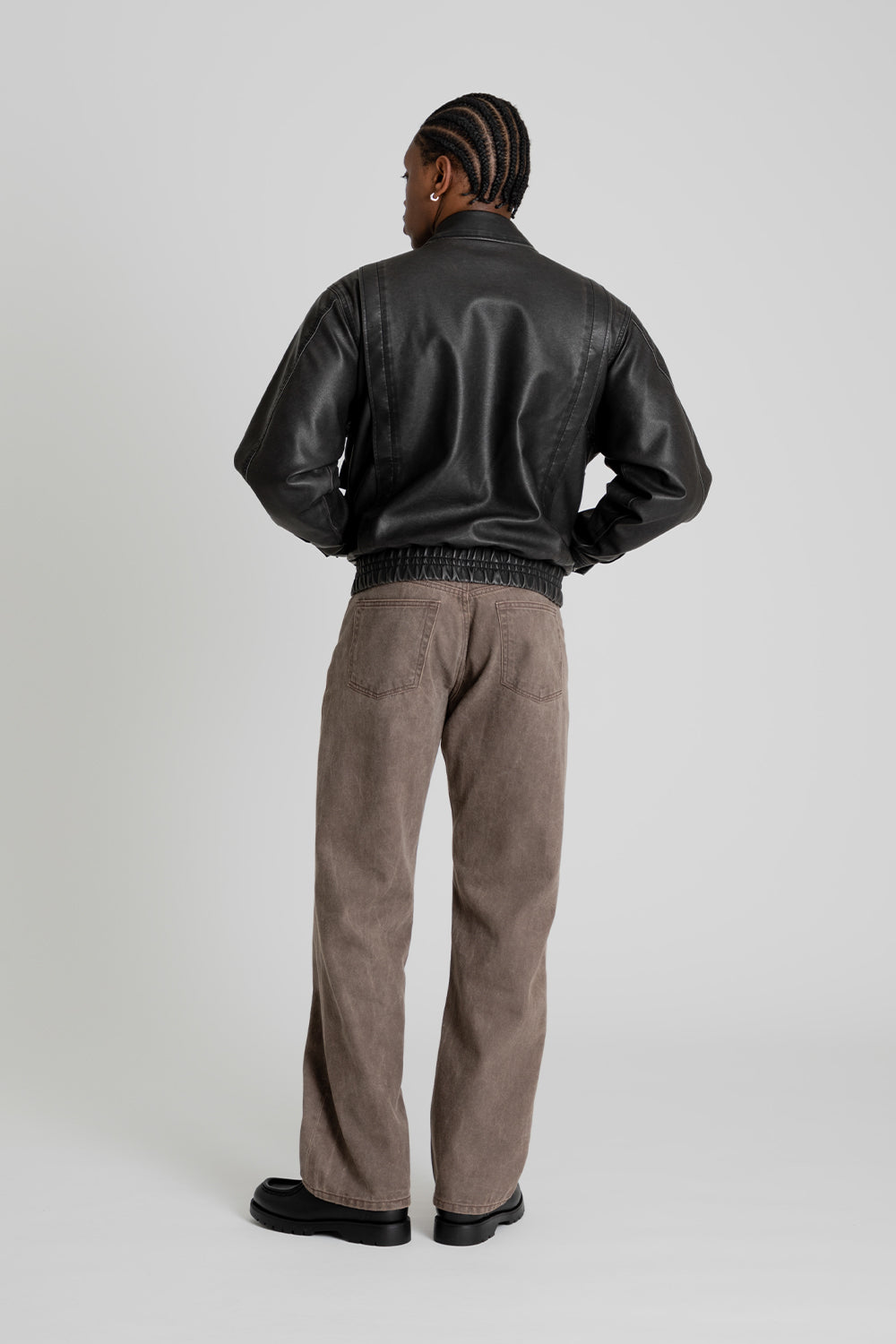Uniform Bridge Vegan Leather A-2 Jacket - Black | Wallace