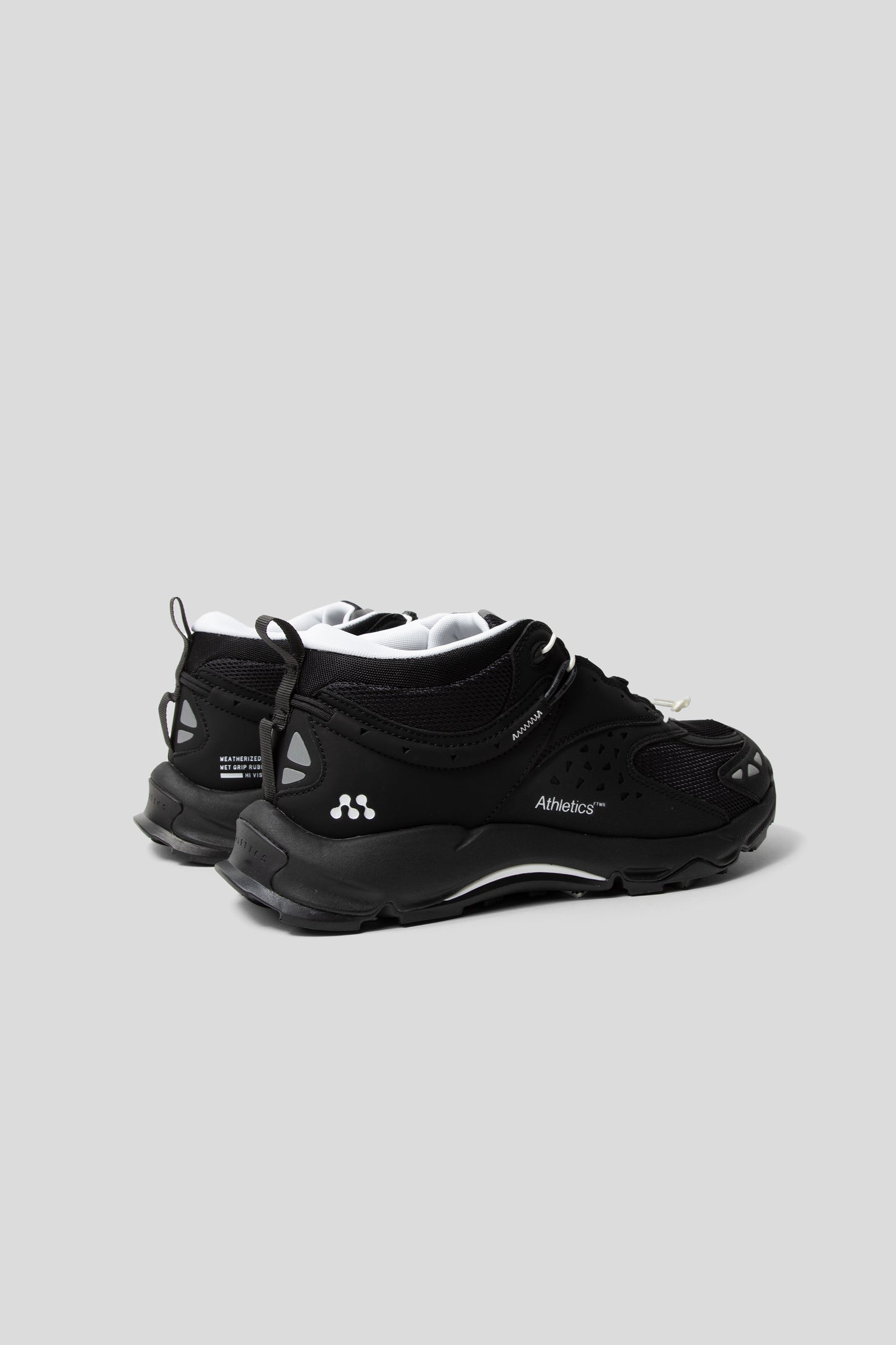 Athletic FTWR's VTWO Mid sneaker in Black and Bright White