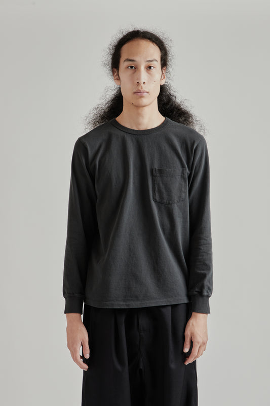 Pigment Long Sleeve Pocket Tee - Black