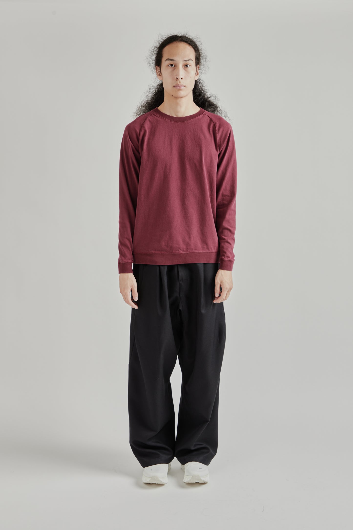 Pigment L/S Raglan Tee - Burgundy