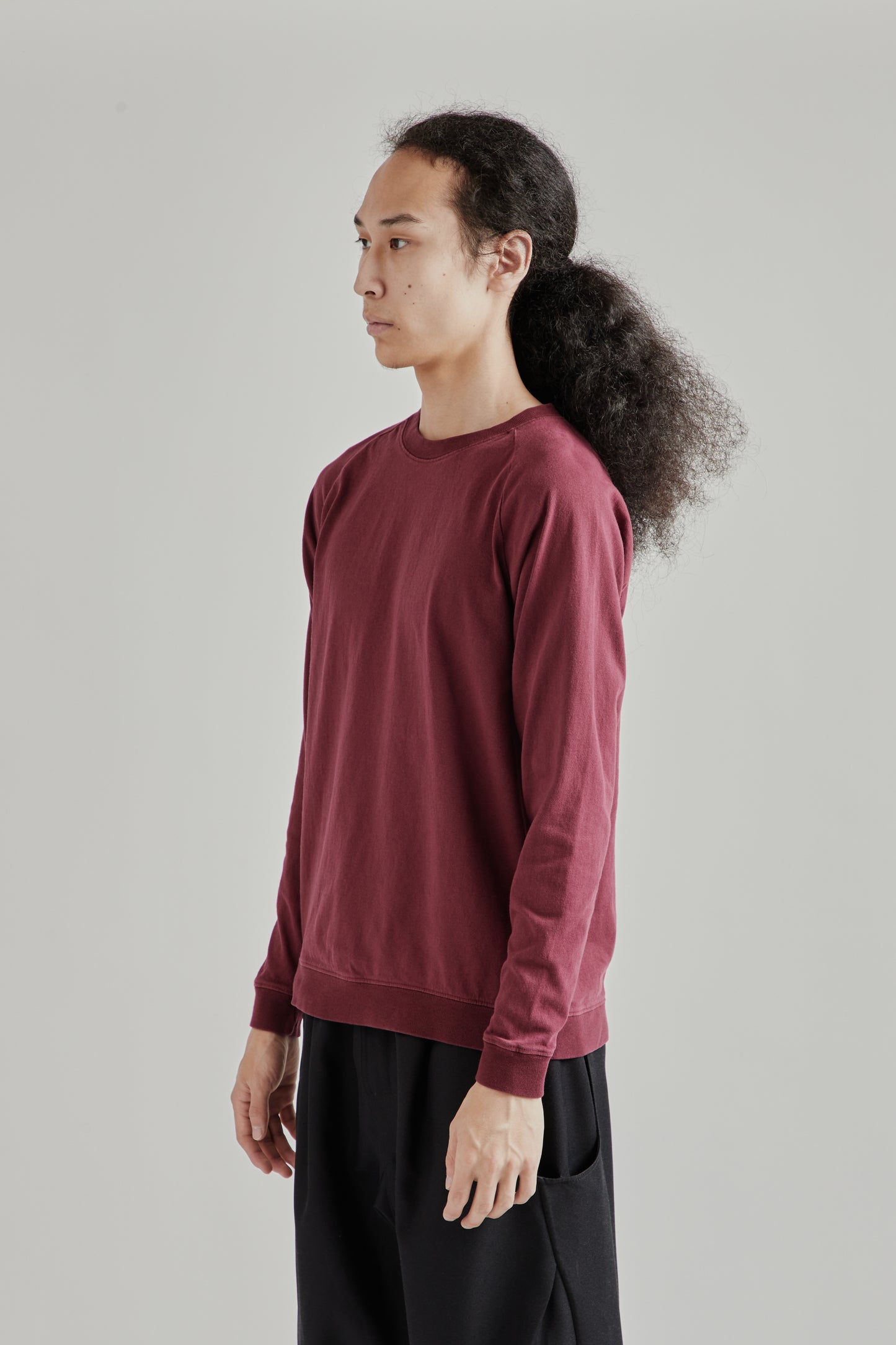Pigment L/S Raglan Tee - Burgundy