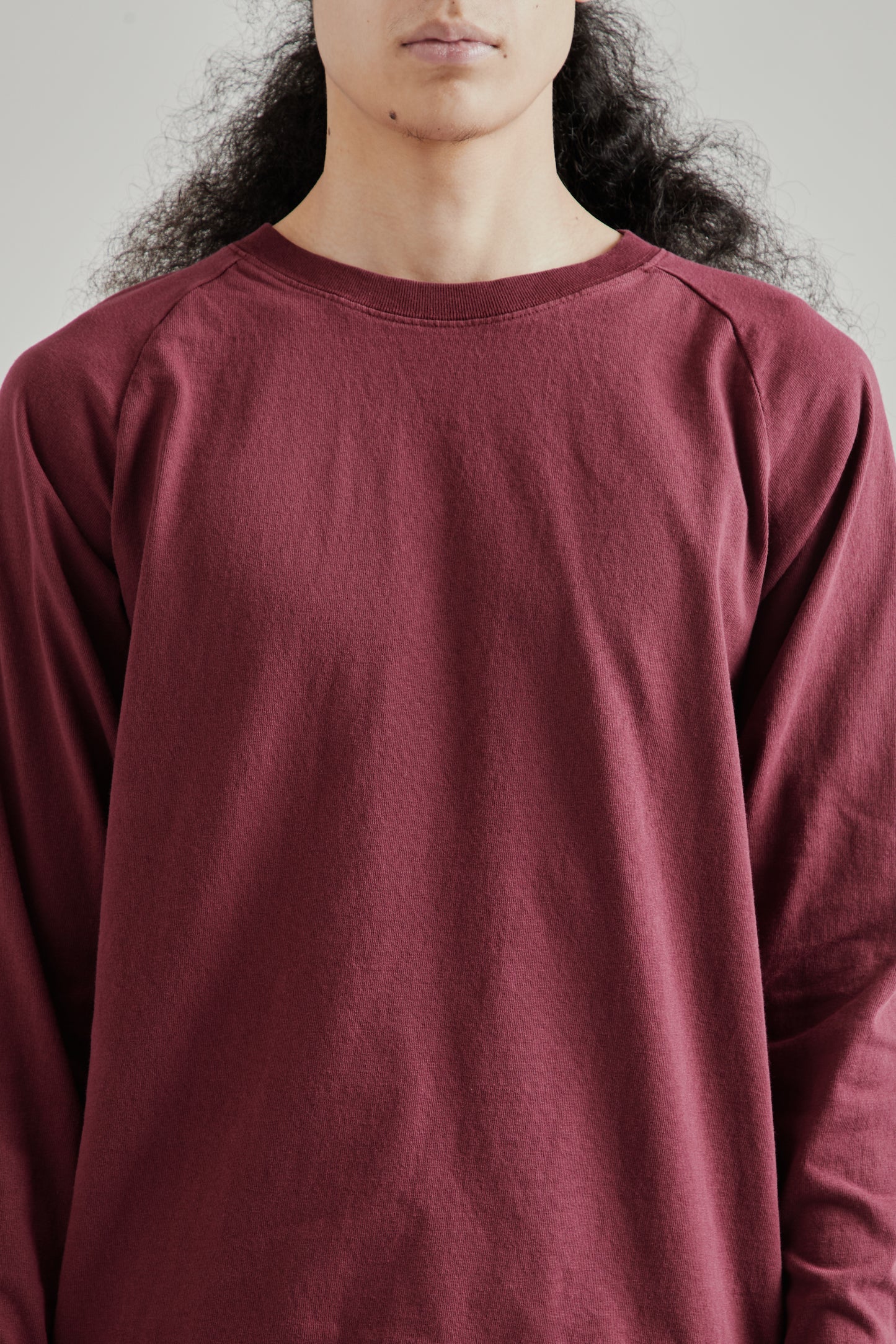 Pigment L/S Raglan Tee - Burgundy