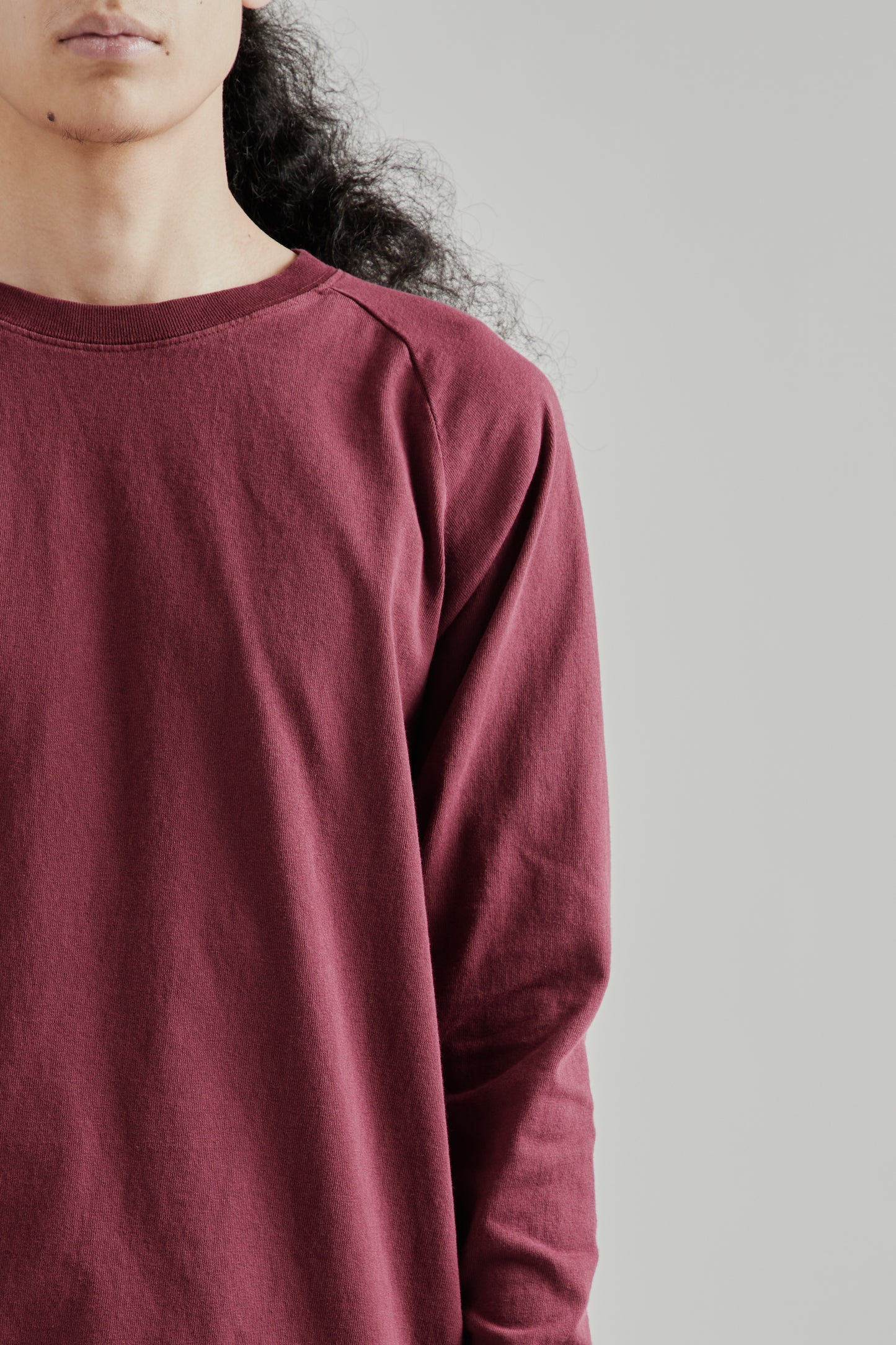 Pigment L/S Raglan Tee - Burgundy