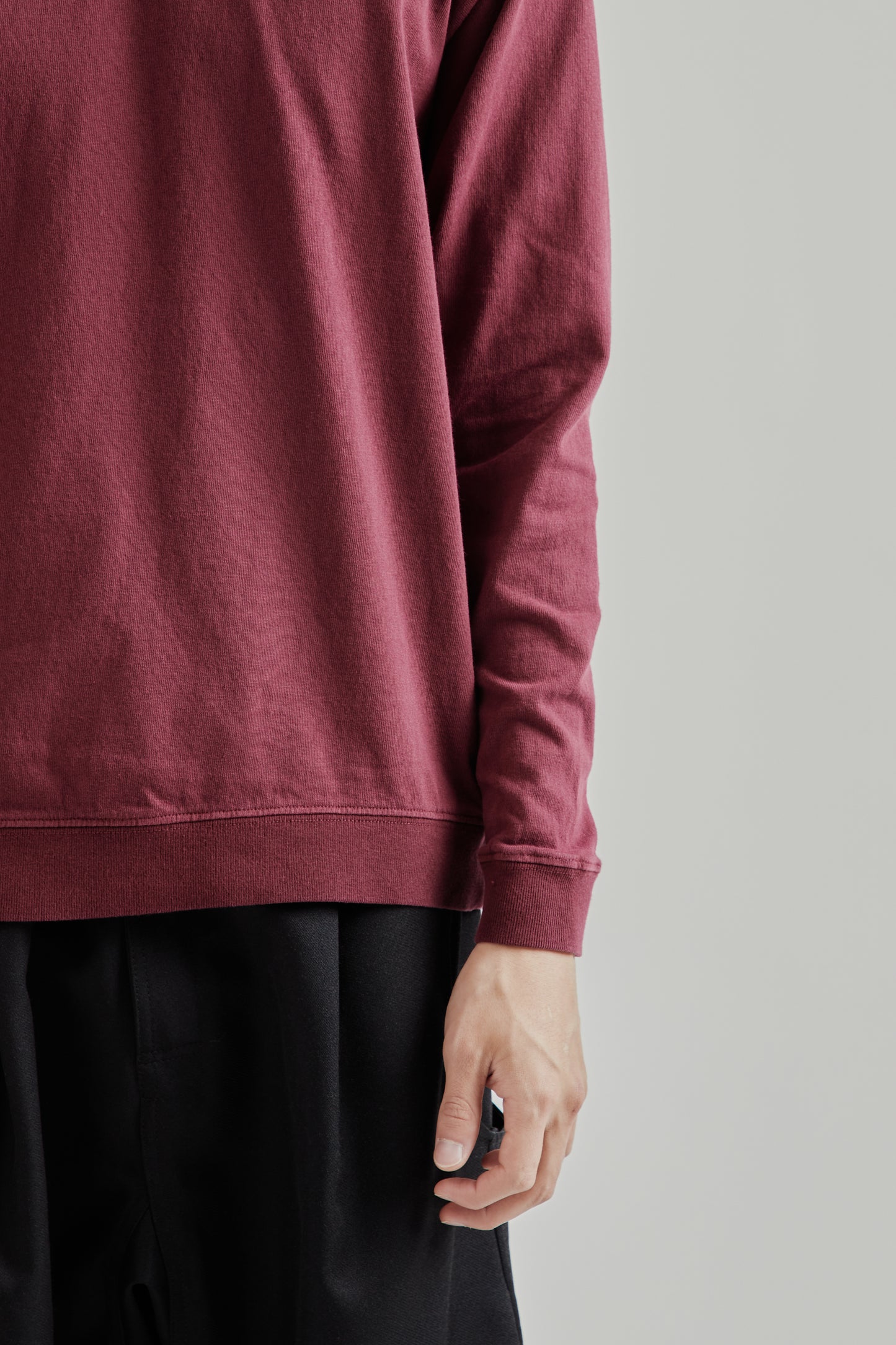 Pigment L/S Raglan Tee - Burgundy