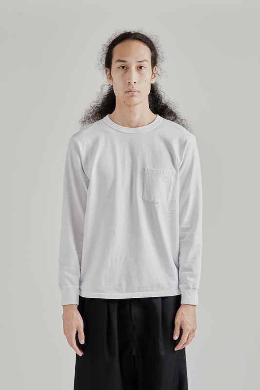 Pigment Long Sleeve Pocket Tee - White
