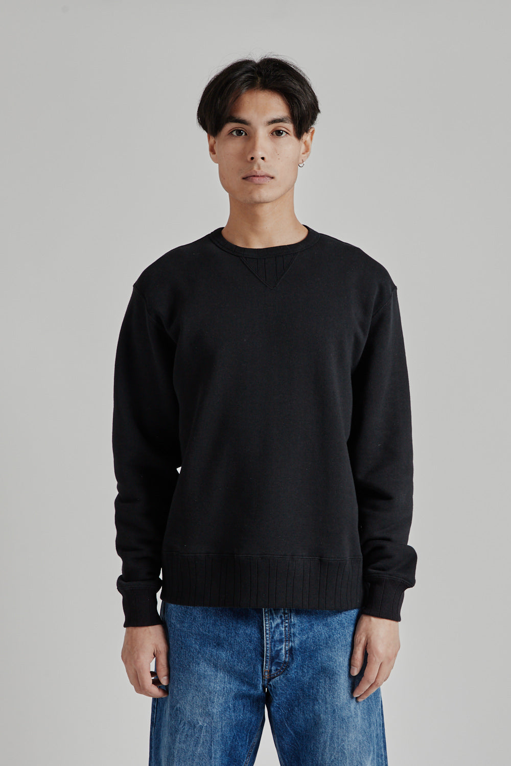 Velva Sheen Loopwheeler Crew Sweat Black 2