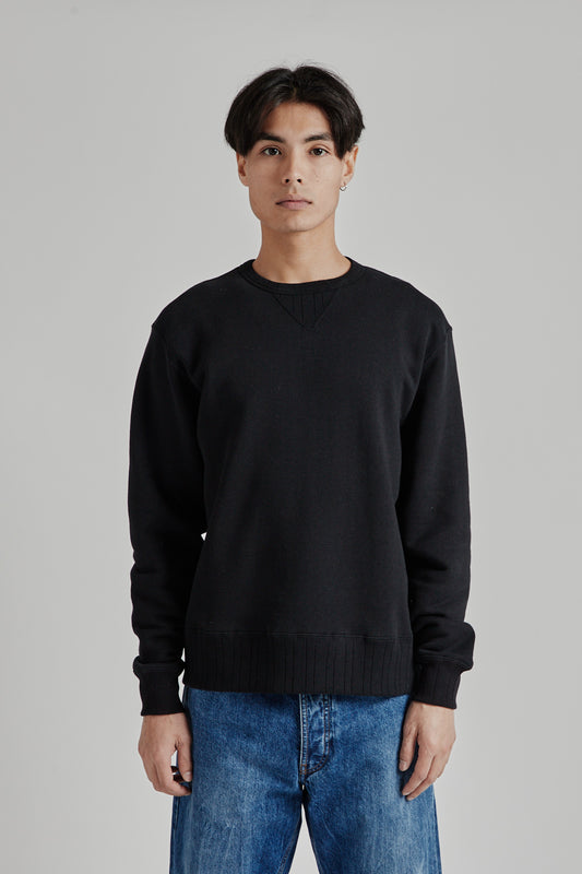 Velva Sheen Loopwheeler Crew Sweat Black 2