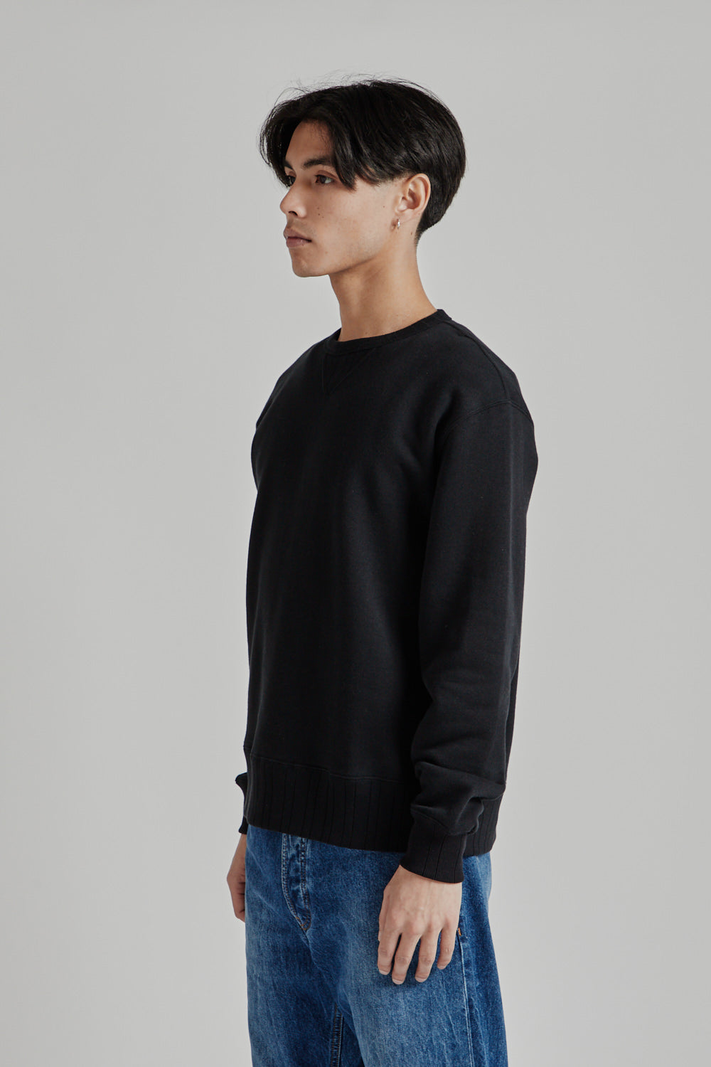 Velva Sheen Loopwheeler Crew Sweat Black 3