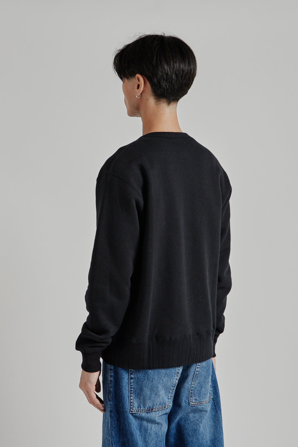 Velva Sheen Loopwheeler Crew Sweat Black 4