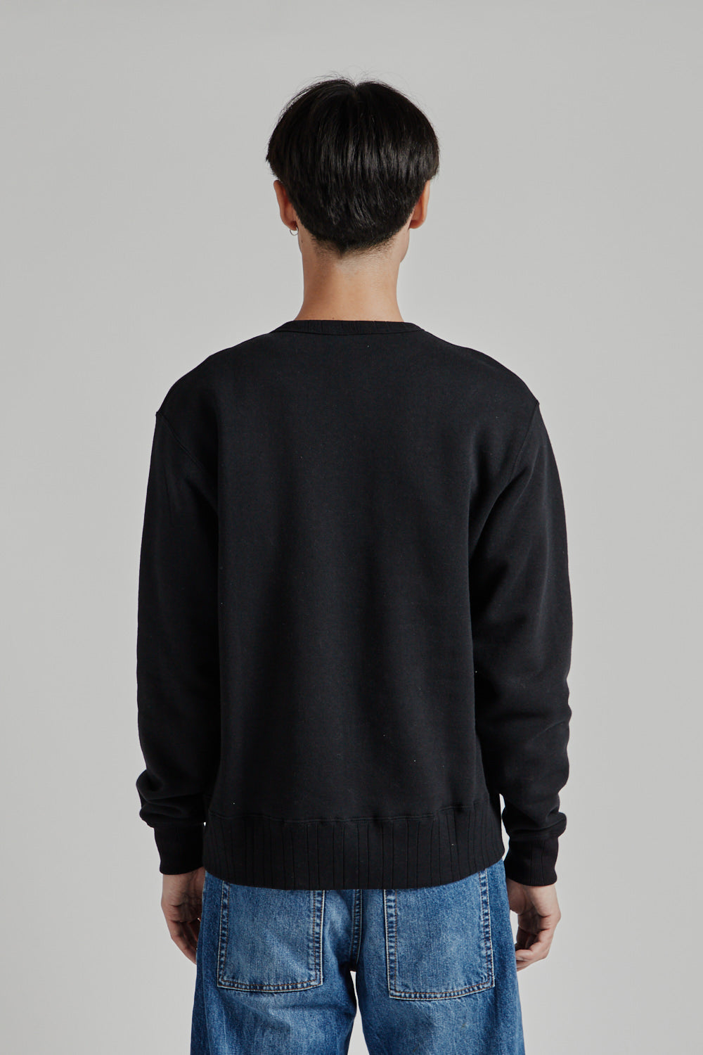 Velva Sheen Loopwheeler Crew Sweat Black 5