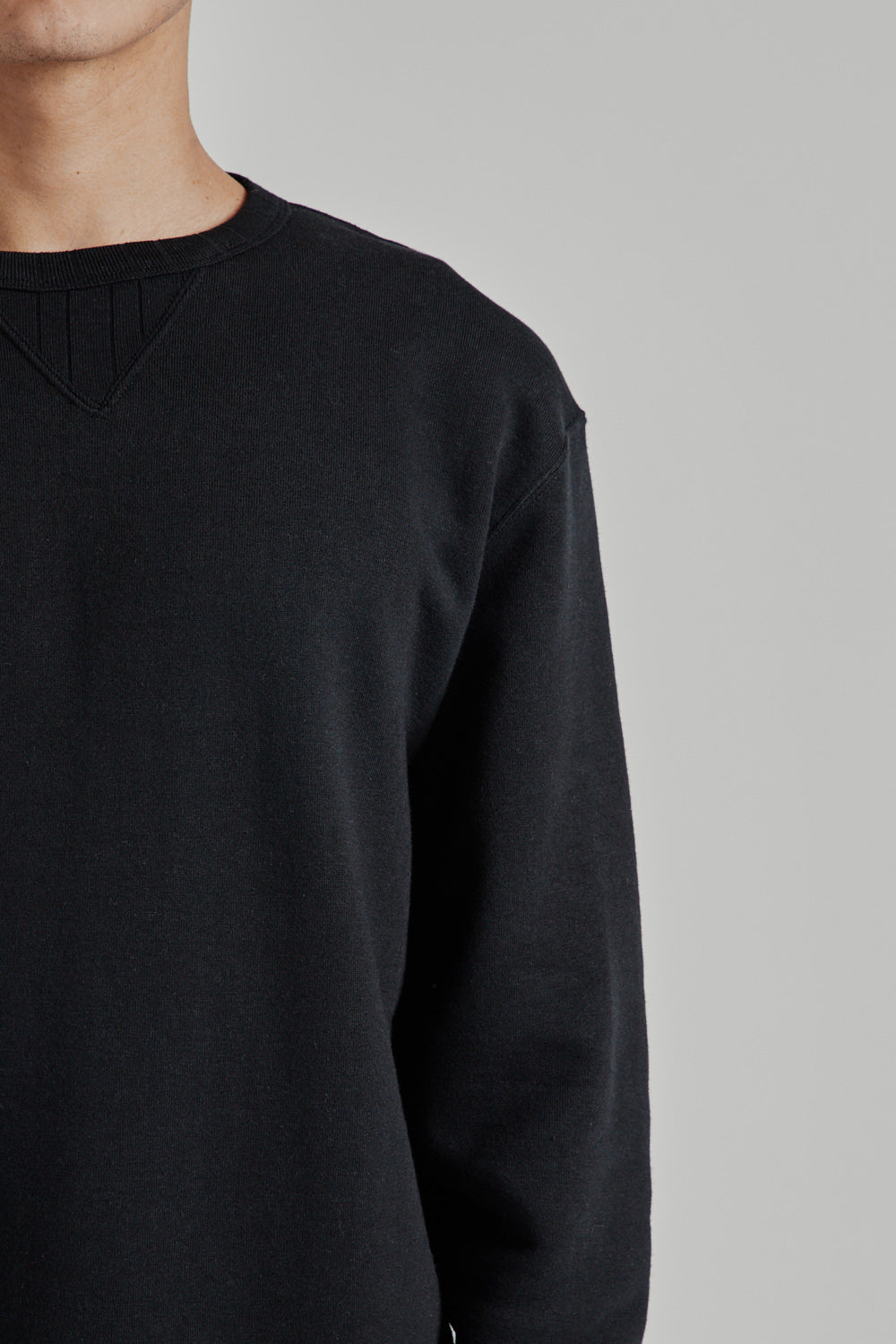 Velva Sheen Loopwheeler Crew Sweat Black 7