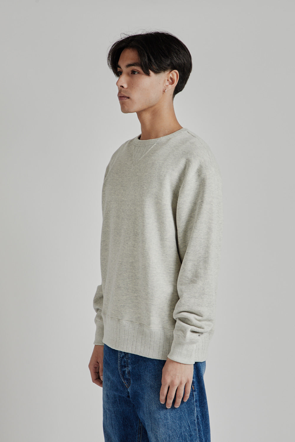 Velva Sheen Loopwheeler Crew Sweat Gray 3