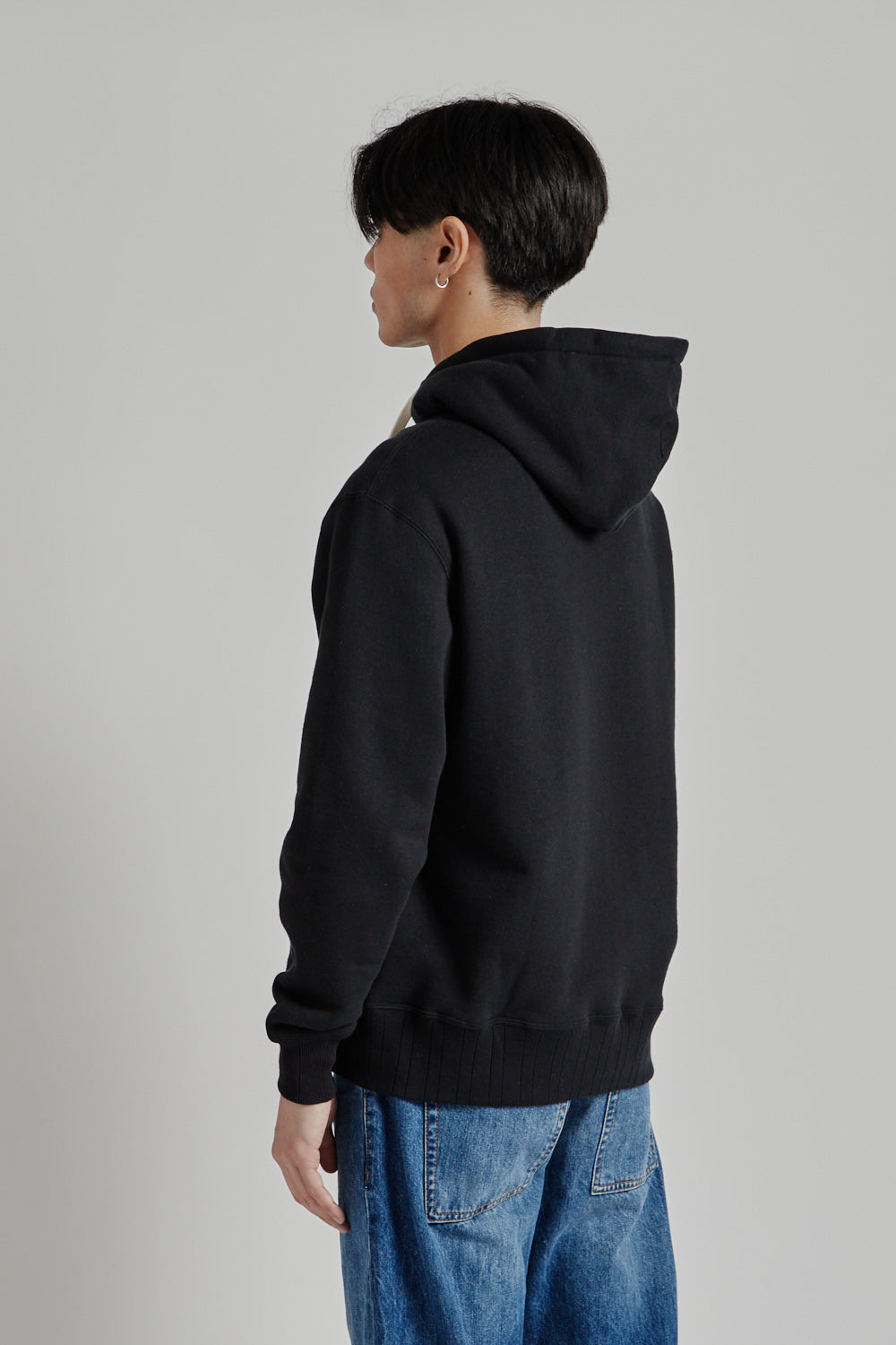 Velva Sheen Loopwheeler PO Hoodie Black 4