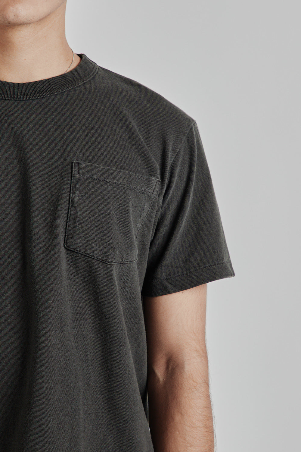 Velva Sheen Pigment Dyed Pocket Tee Black 7