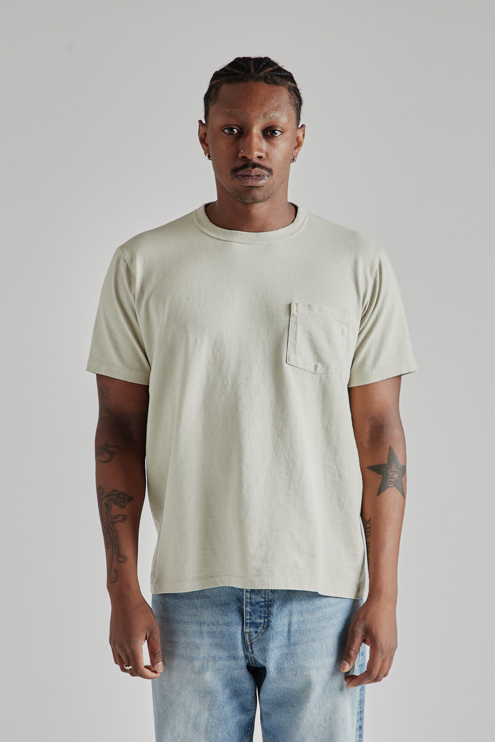 Pigment Dyed Pocket Tee - Grey