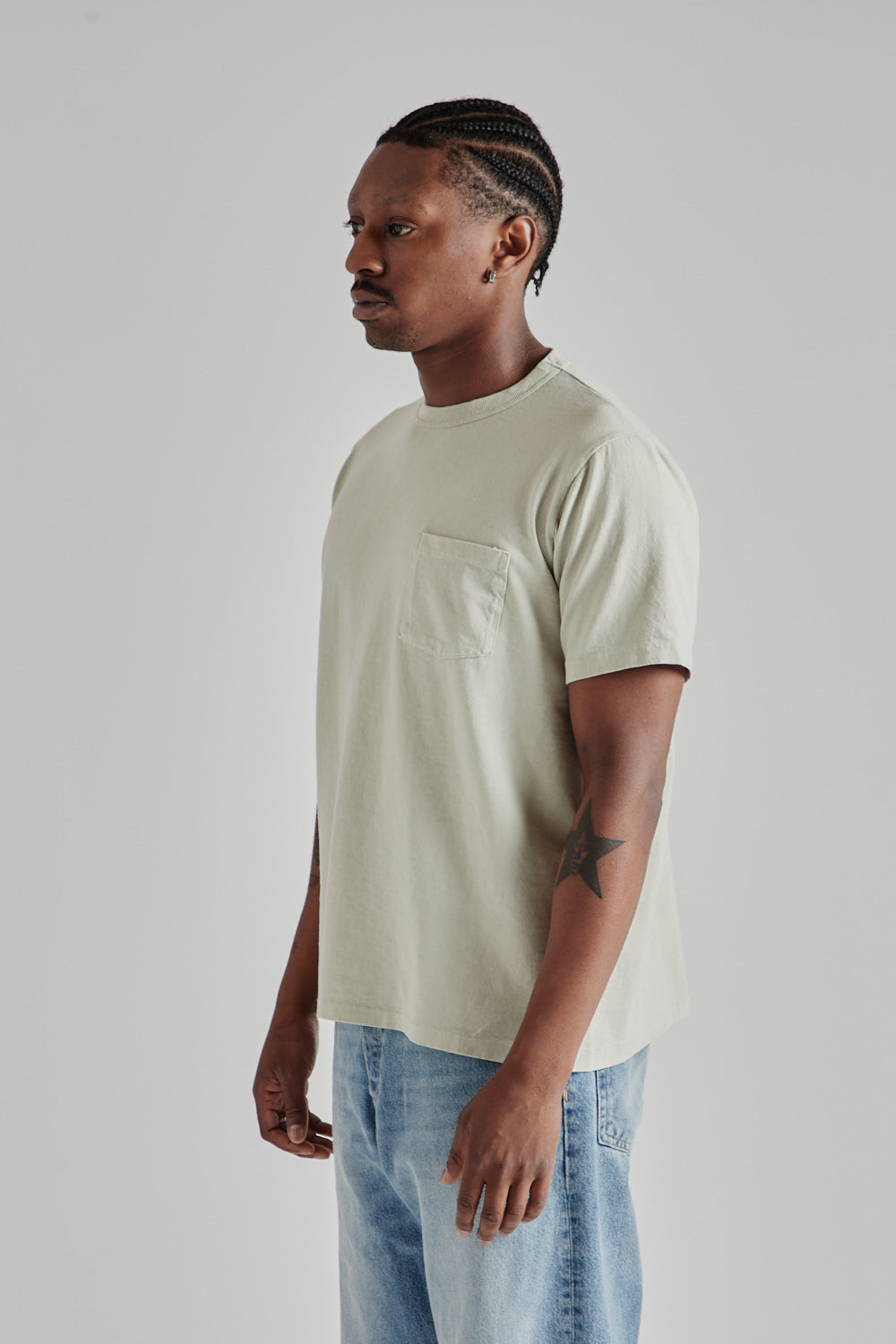 Pigment Dyed Pocket Tee - Grey