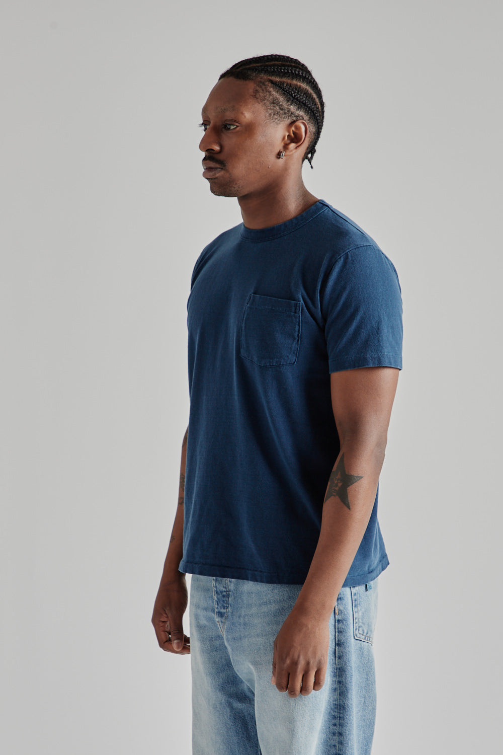 Pigment Dyed Pocket Tee - Navy