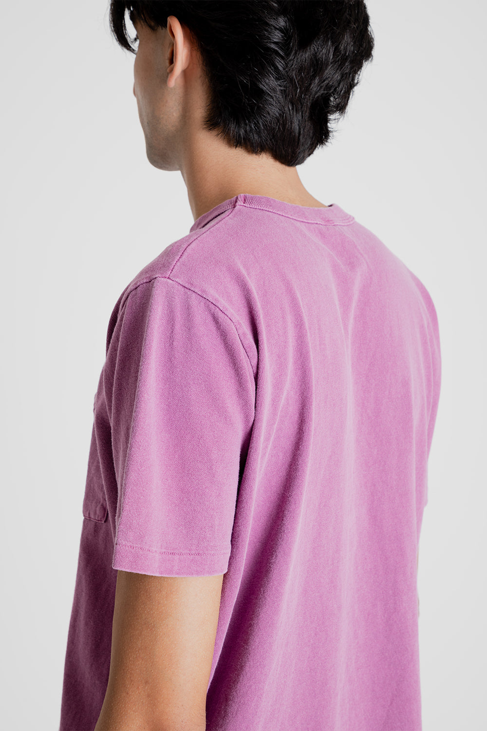 Velva Sheen Pigment Dyed Pocket Tee in Plum