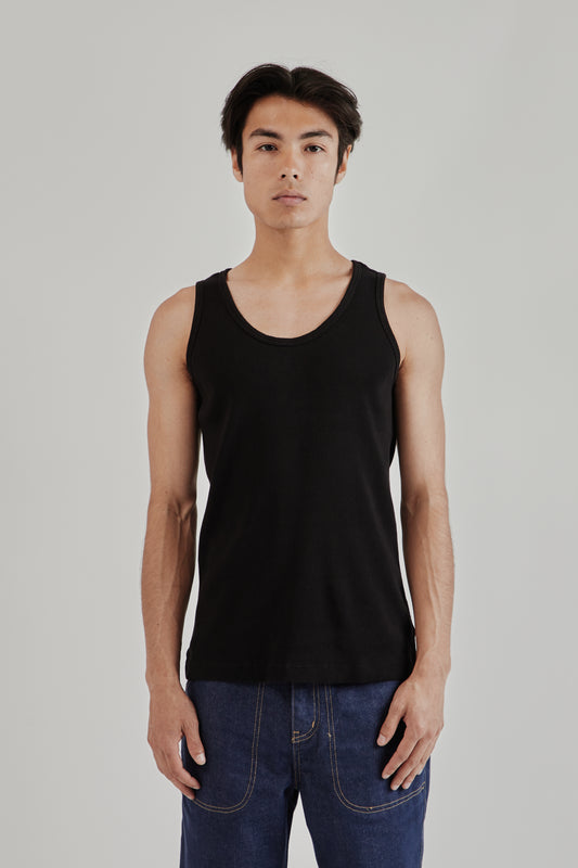 Velva Sheen SS25 Pack Rib Tank Top Black 2