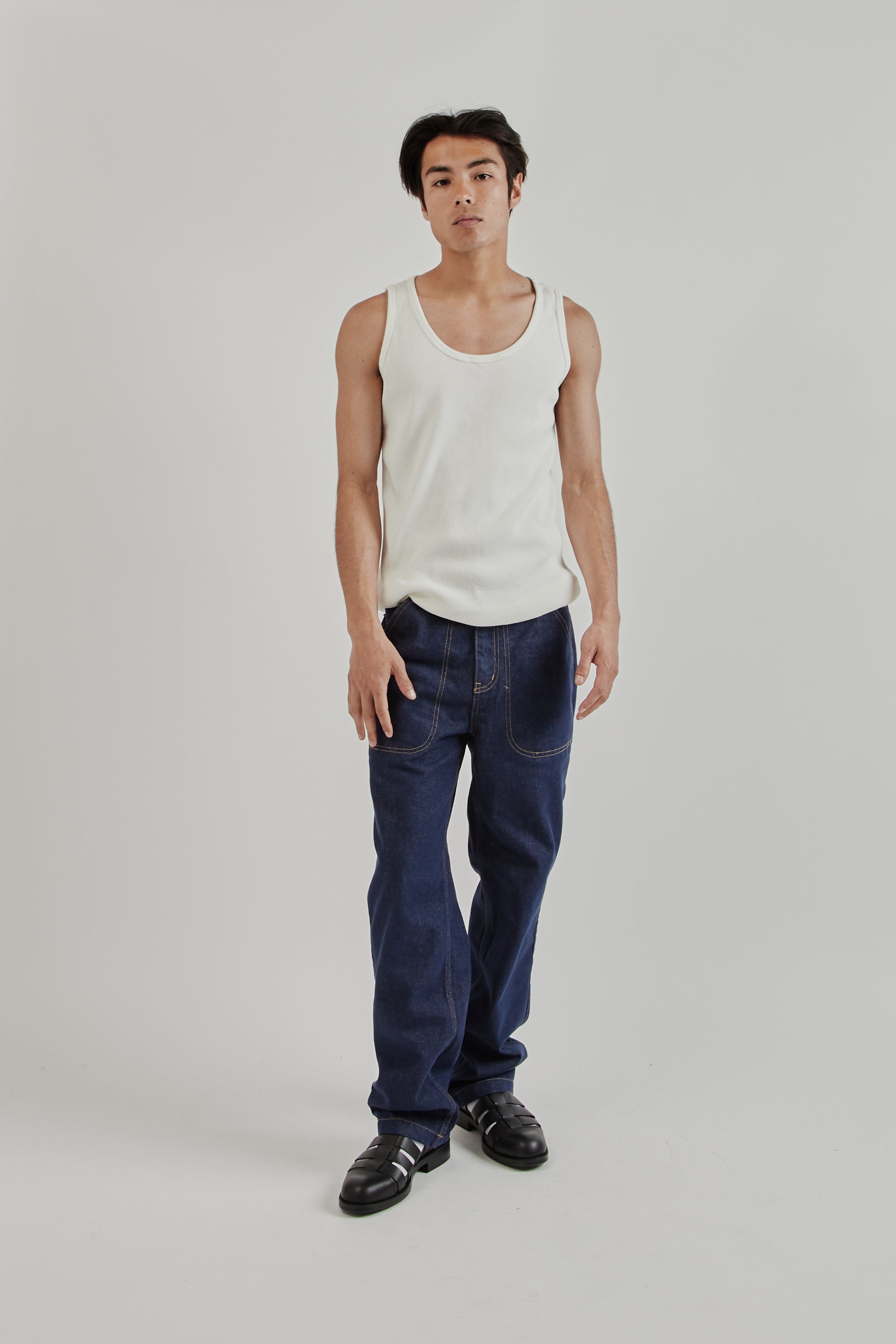 Velva Sheen SS25 Pack Rib Tank Top Navy 19