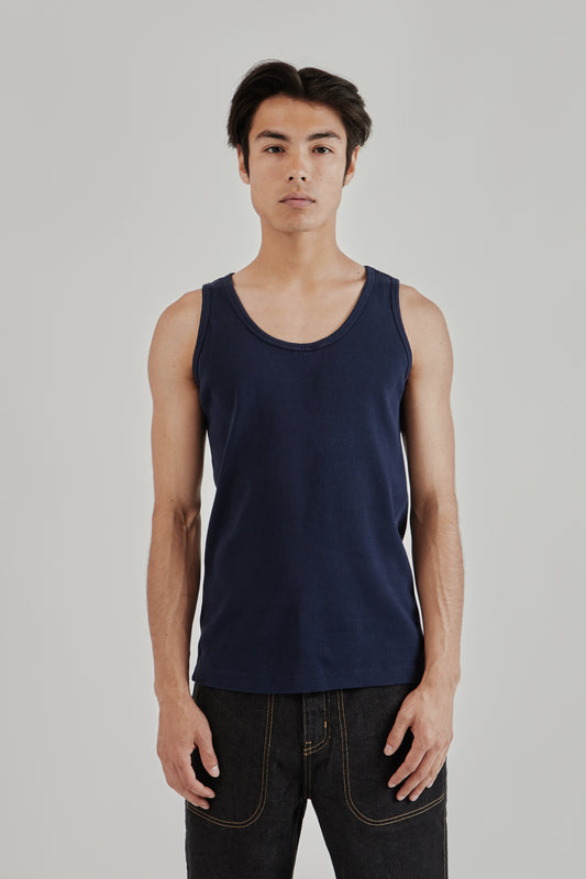 Velva Sheen SS25 Pack Rib Tank Top Navy 21