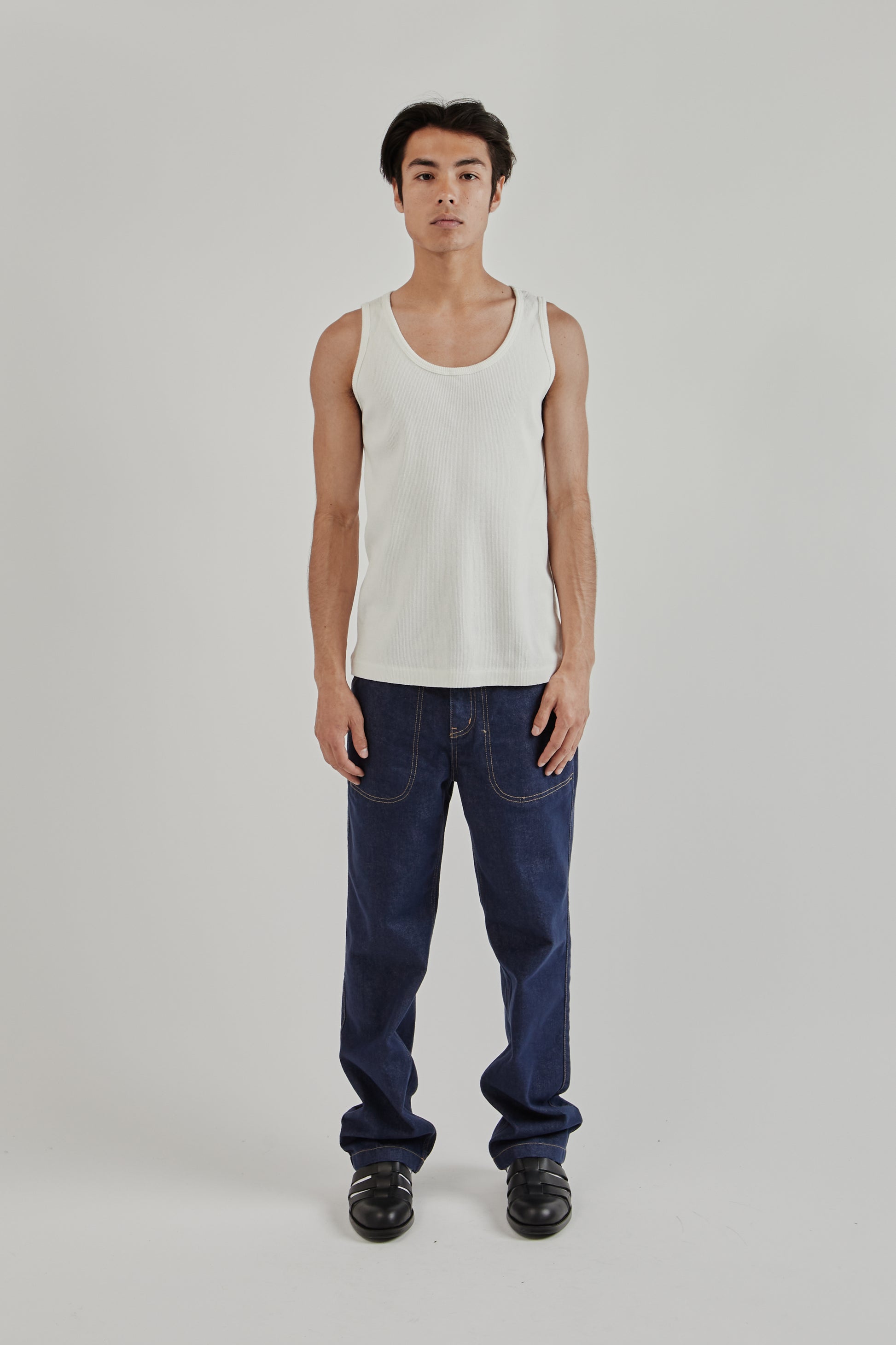 Velva Sheen SS25 Pack Rib Tank Top Navy 9
