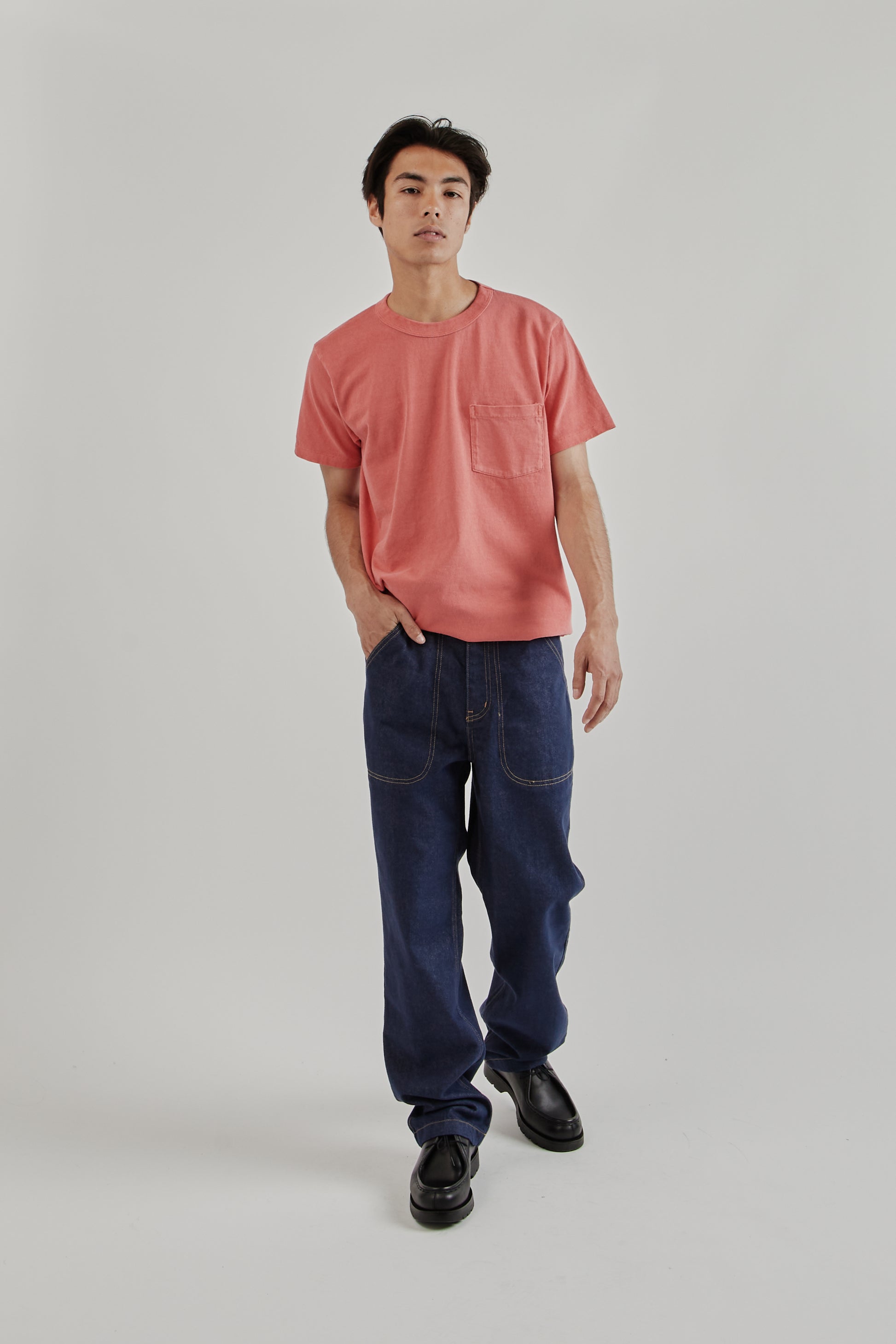 Velva Sheen SS25 Pigment Dyed Pocket Tee Phoenix Red 10