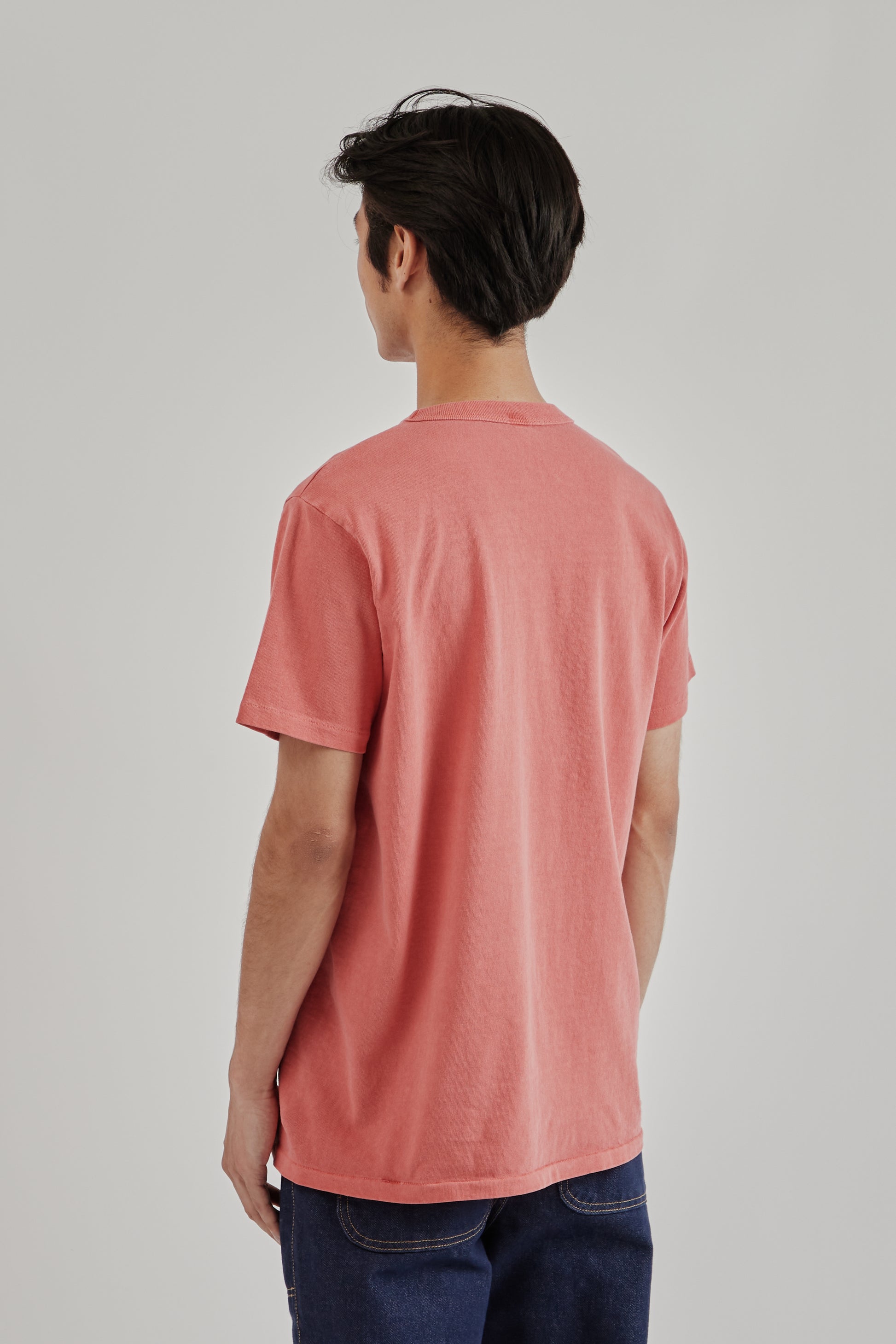 Velva Sheen SS25 Pigment Dyed Pocket Tee Phoenix Red 4