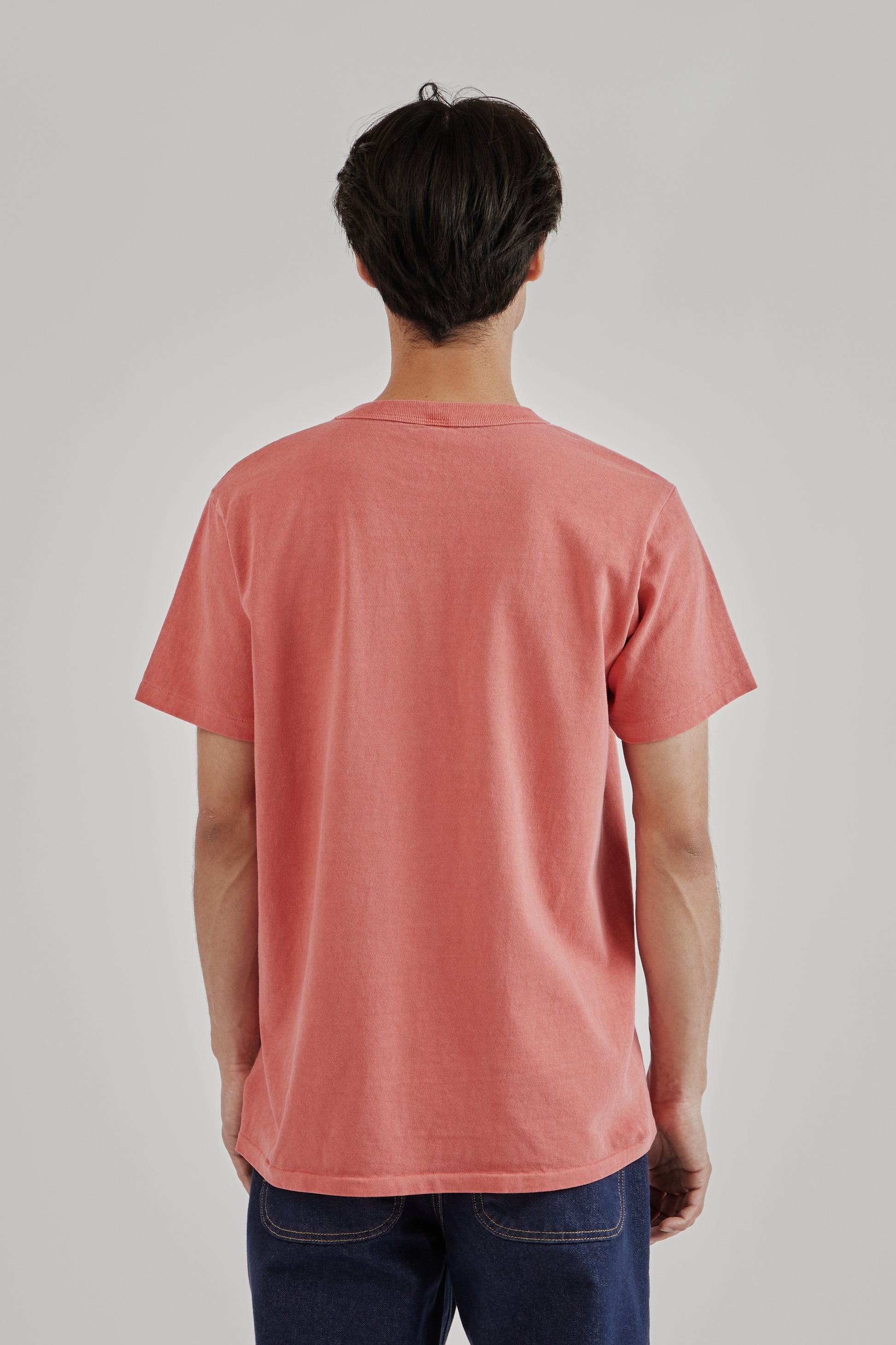Velva Sheen SS25 Pigment Dyed Pocket Tee Phoenix Red 5