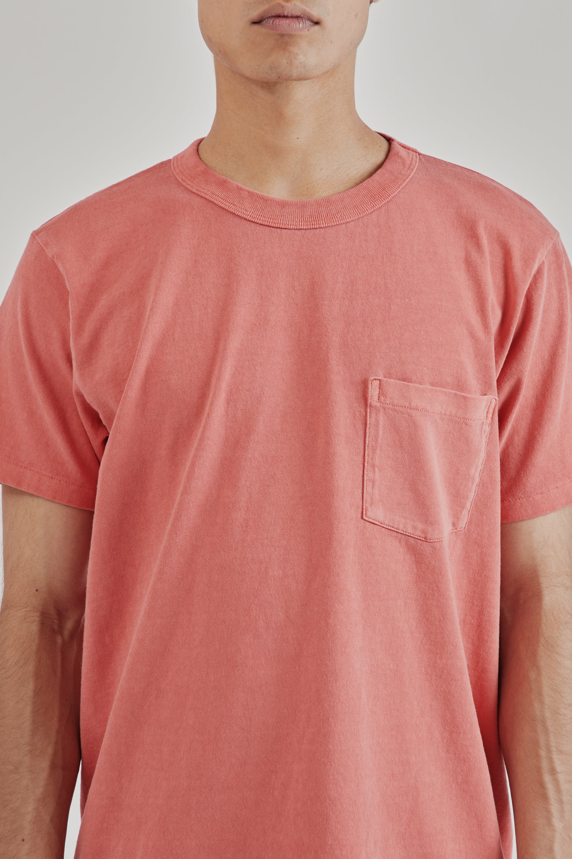 Velva Sheen SS25 Pigment Dyed Pocket Tee Phoenix Red 6