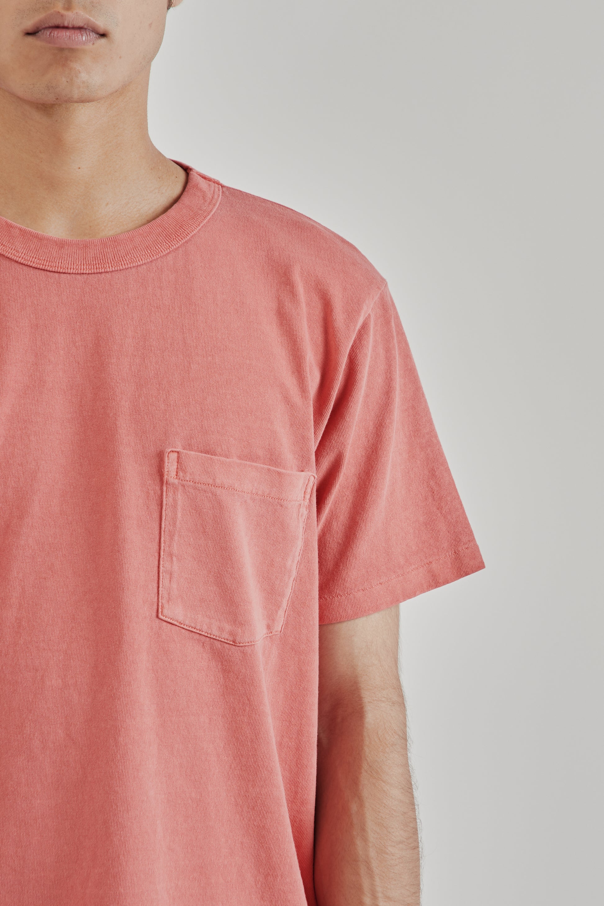 Velva Sheen SS25 Pigment Dyed Pocket Tee Phoenix Red 7