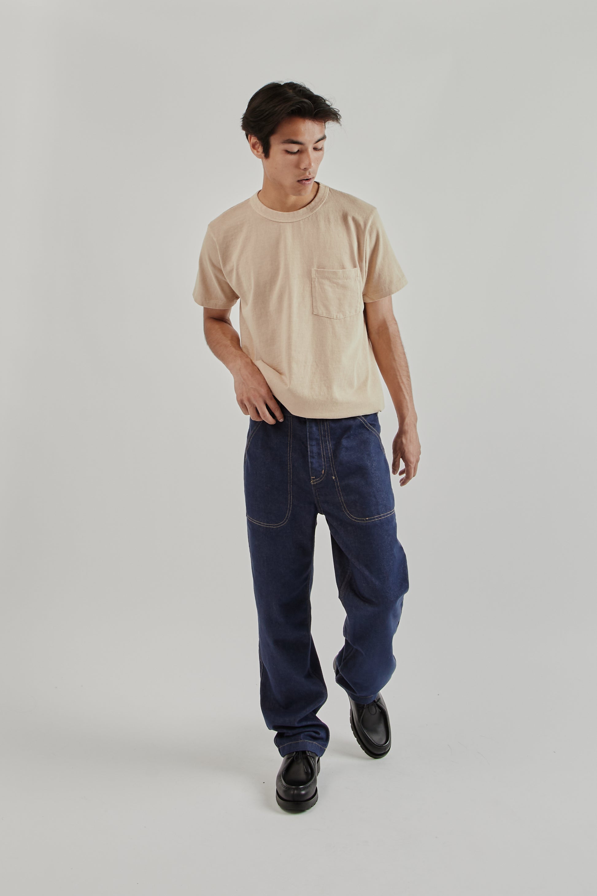 Velva Sheen SS25 Pigment Dyed Pocket Tee Smokey Beige 10