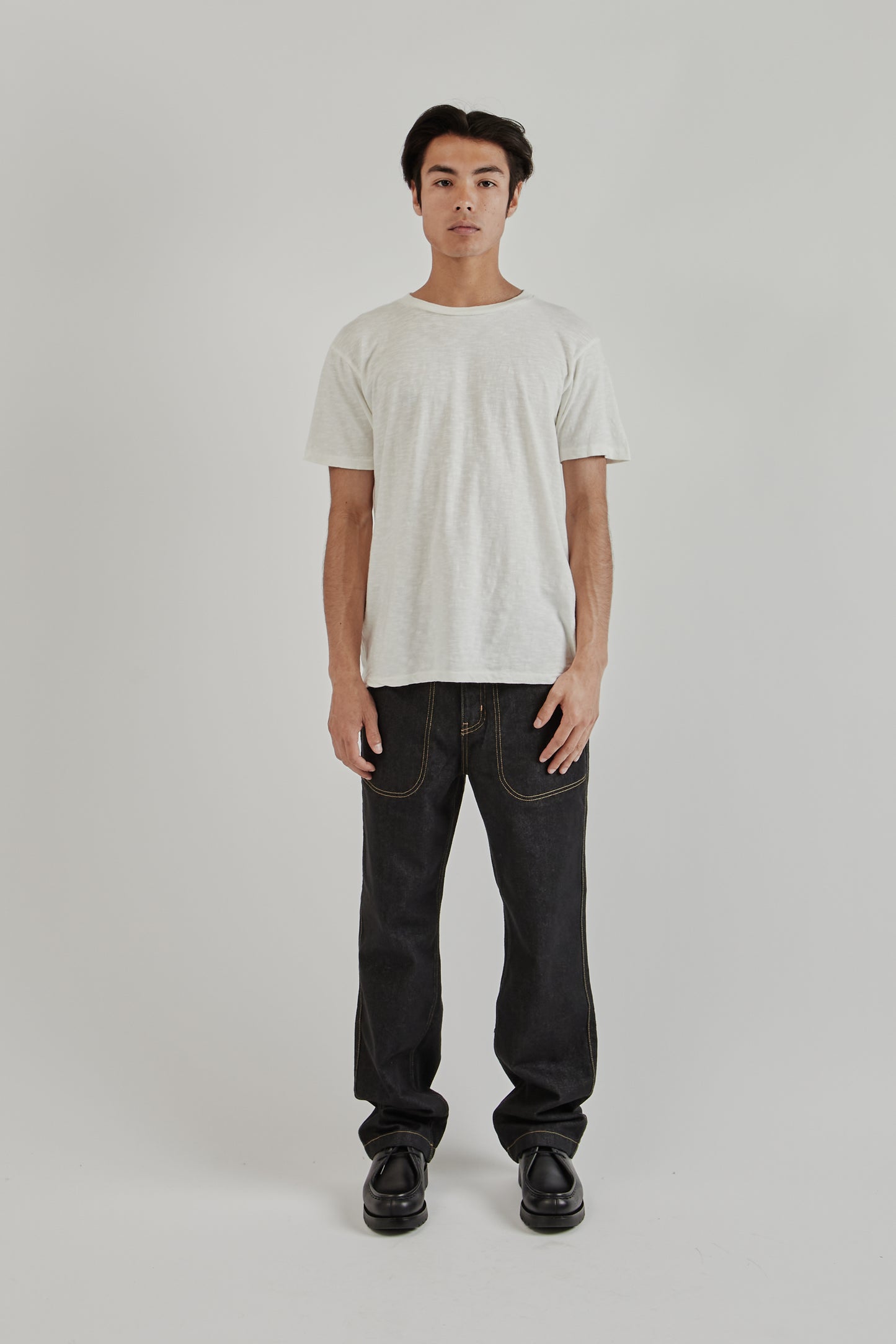 Velva Sheen SS25 Rolled Regular Short Sleeve Tee White 1