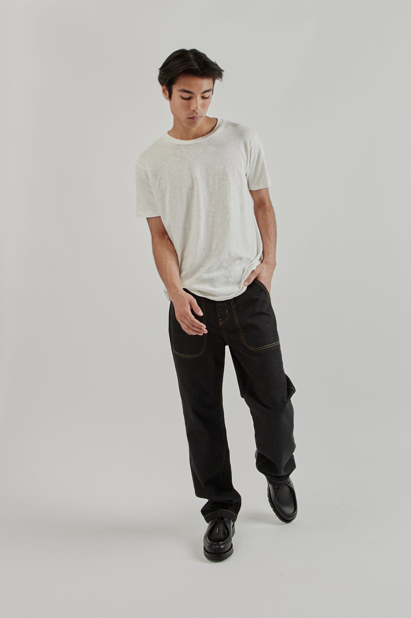 Velva Sheen SS25 Rolled Regular Short Sleeve Tee White 11