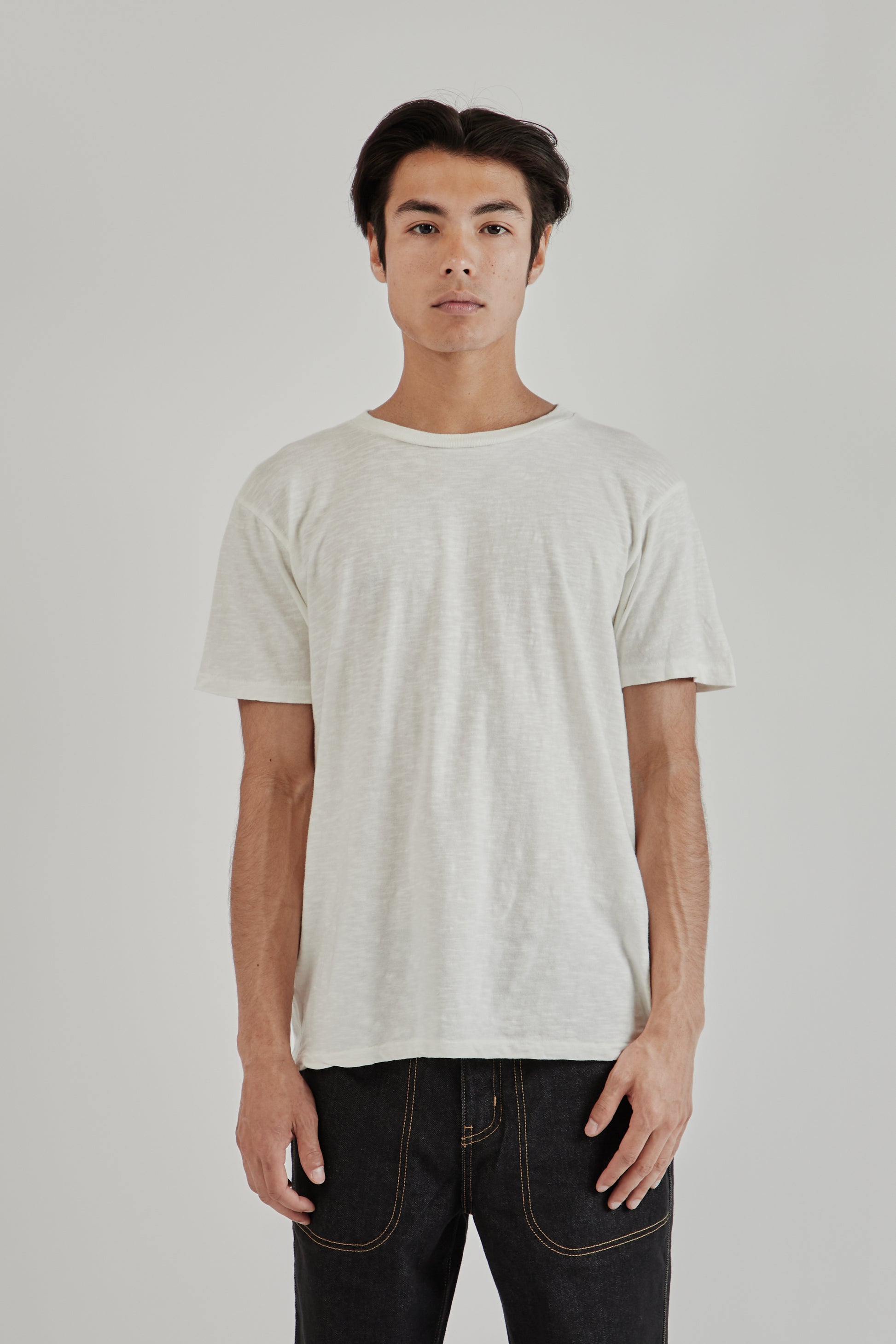 Velva Sheen SS25 Rolled Regular Short Sleeve Tee White 2