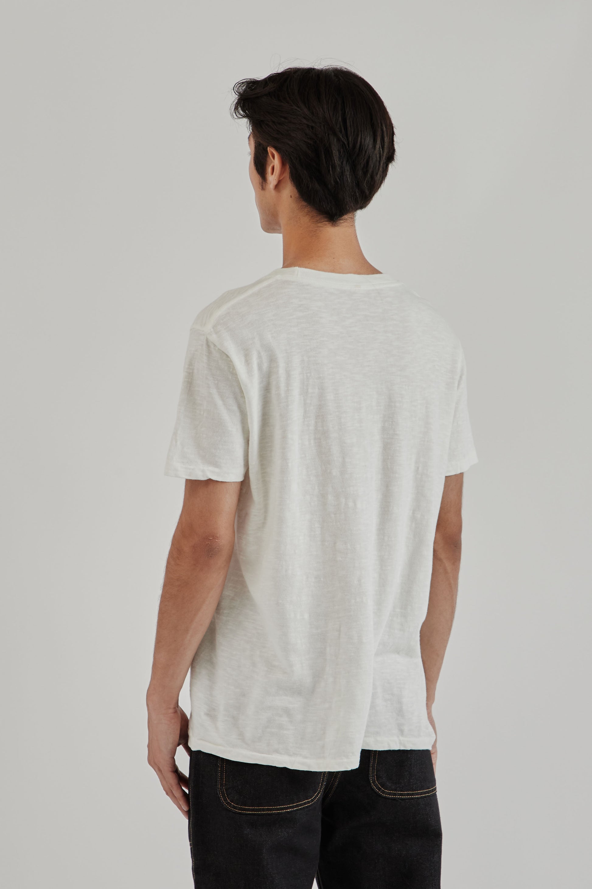Velva Sheen SS25 Rolled Regular Short Sleeve Tee White 4