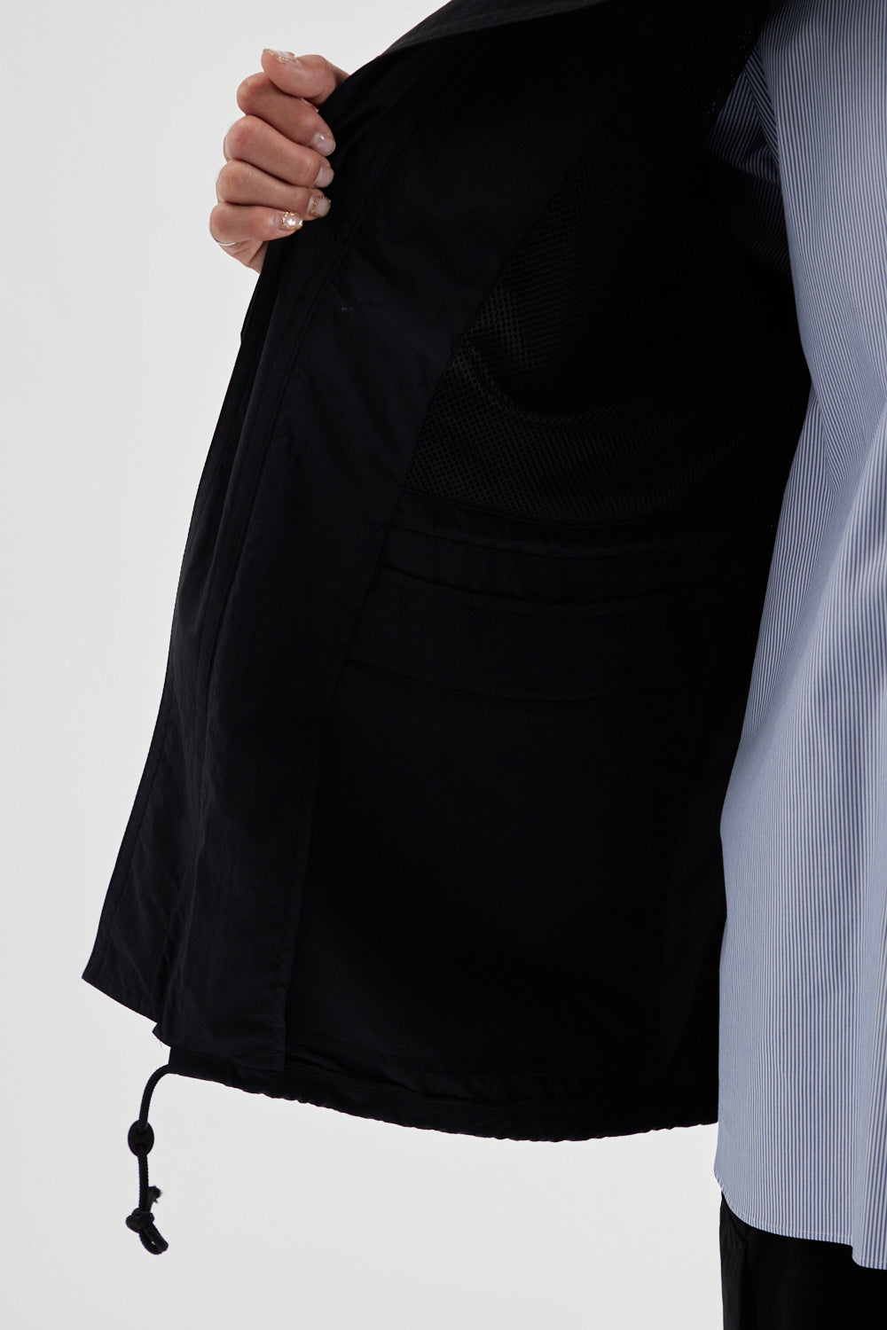 Travel Nylon Packable Jacket - Black
