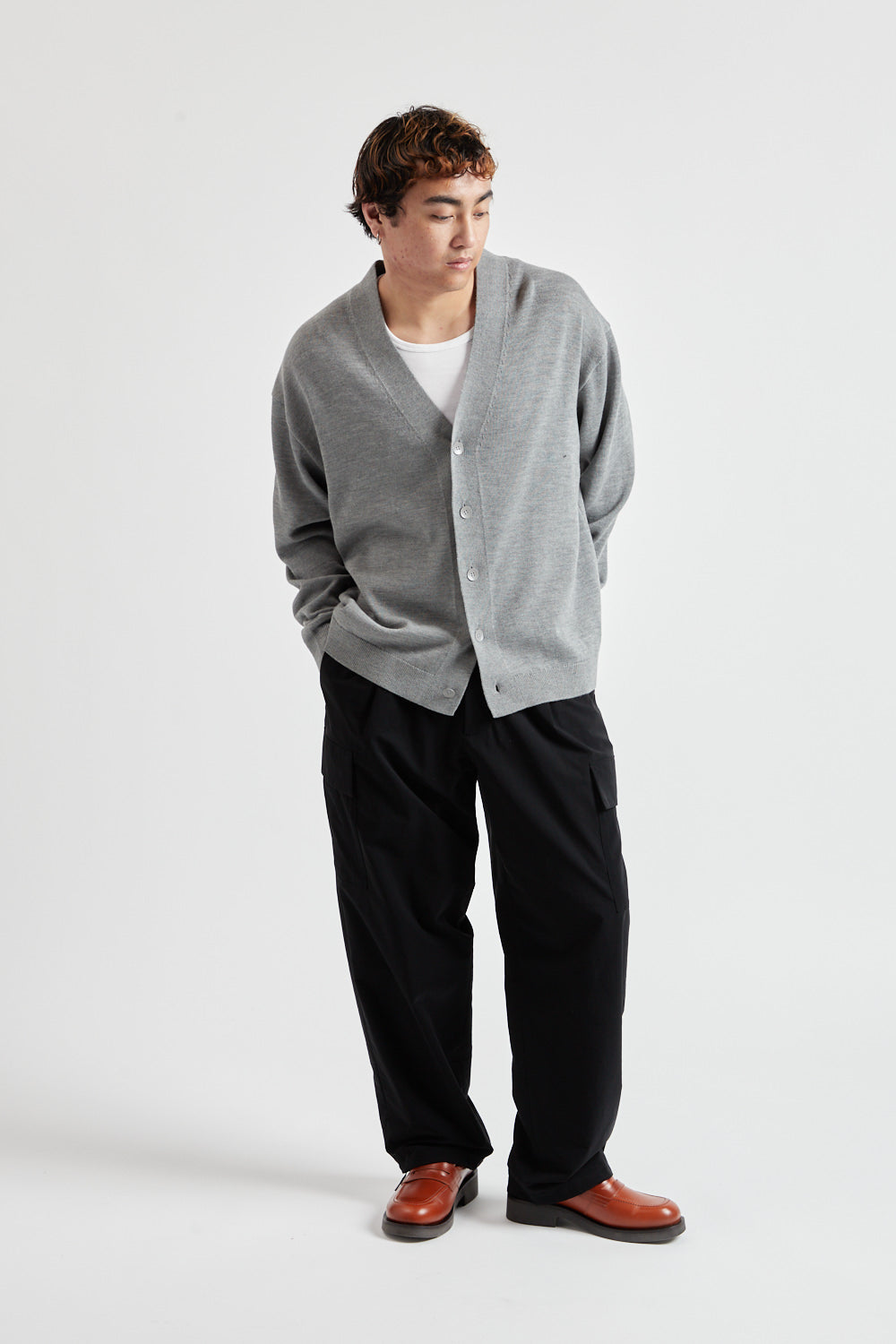 ATON Wool Washi Oversized Cardigan - Gray | Wallace Mercantile Shop